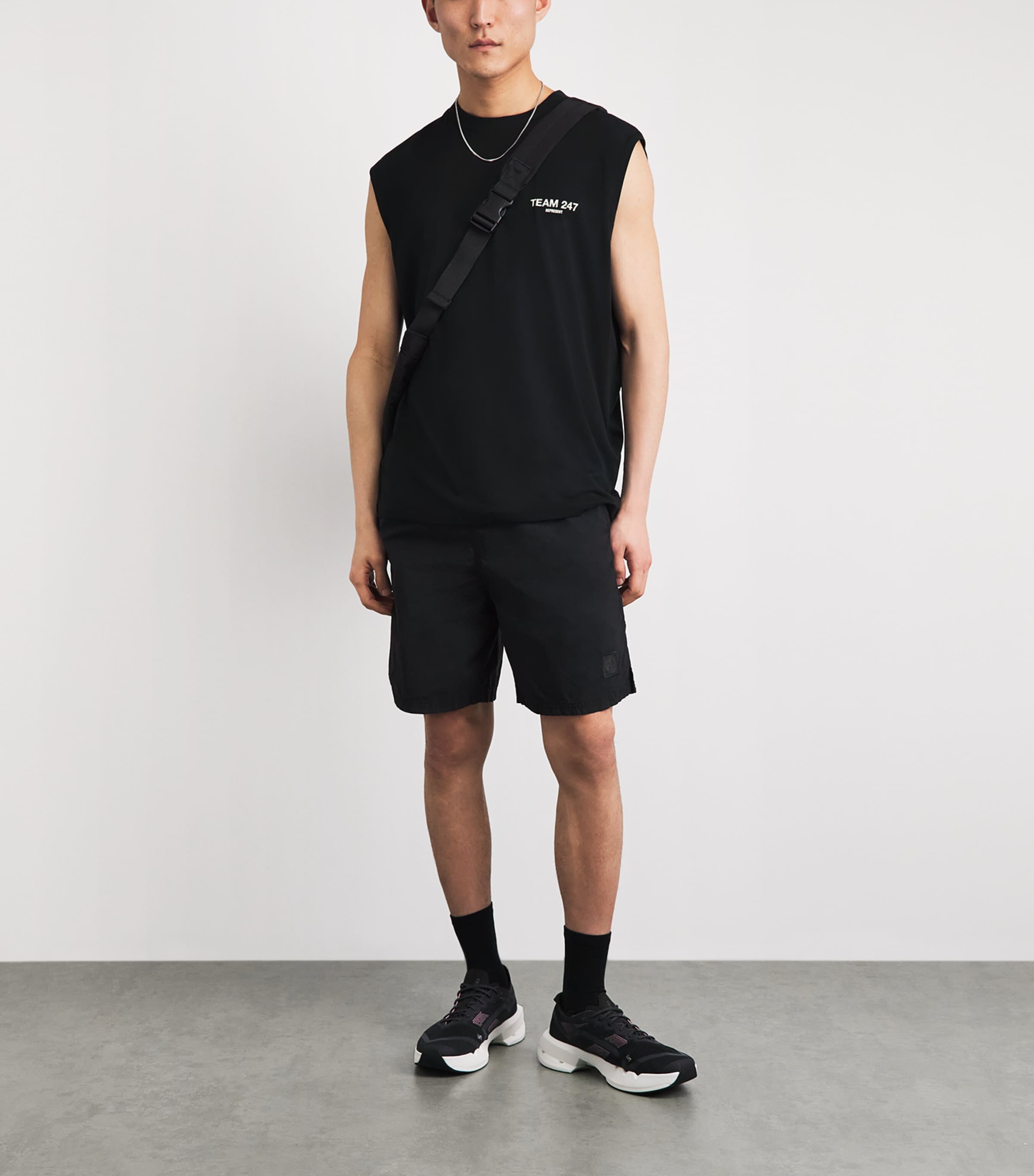 Represent 247 Mens Team 247 Tank Top Jet Black Image 2