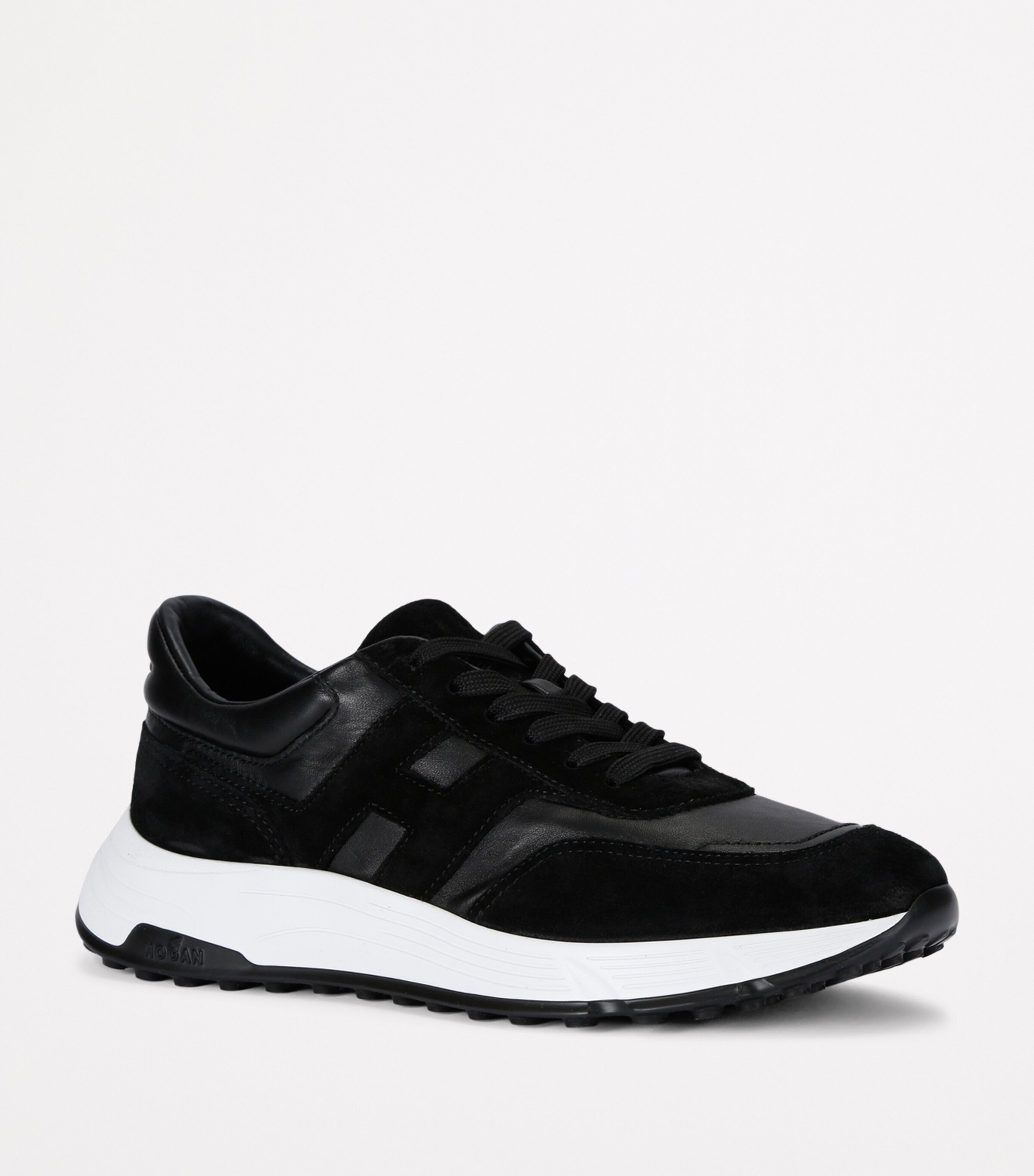 Leather Hyperlight Sneakers BLK/WHITE Image 3
