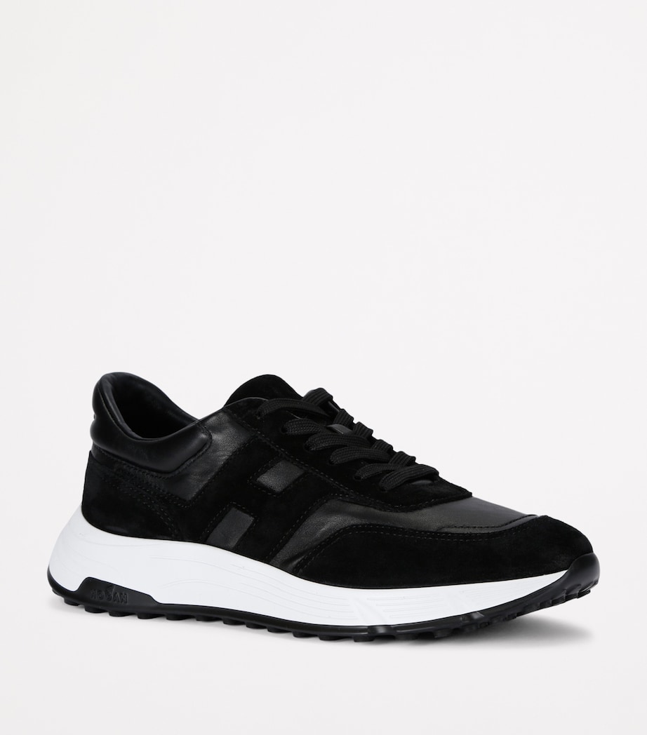 Leather Hyperlight Sneakers BLK/WHITE Image 3