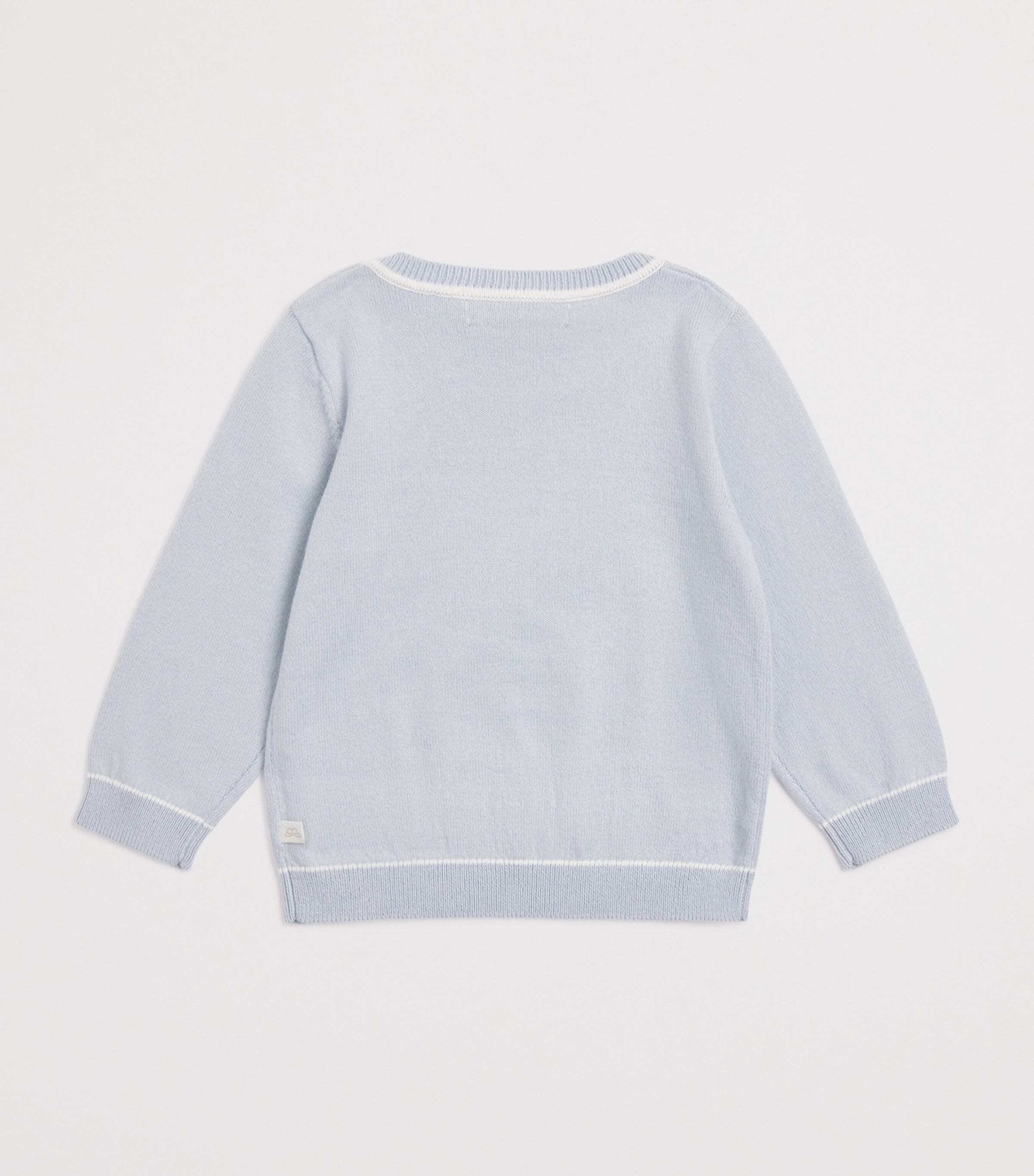 Marie-Chantal Cotton-Cashmere Camille Tennis Sweater (3-24 Months) Mc Blue Image 2