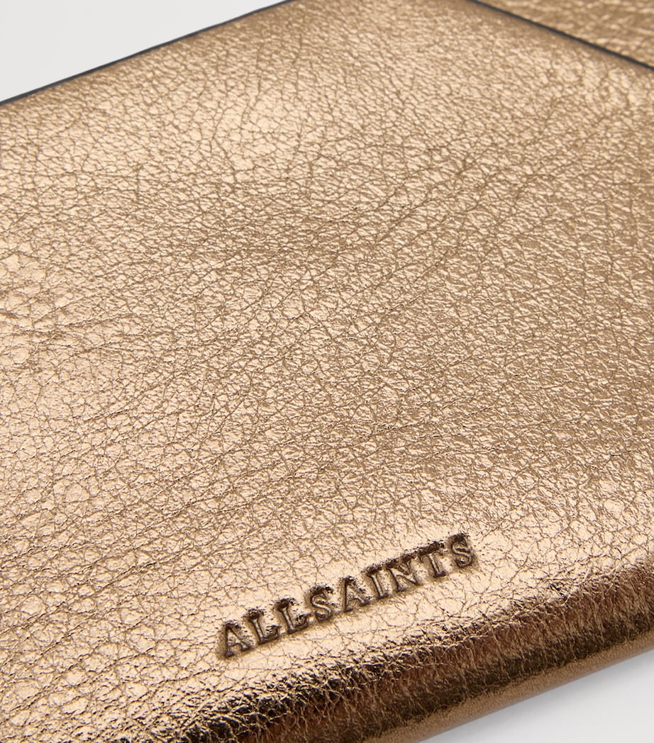 Metallic Leather Hex Card Holder WARM BRASS Image 6