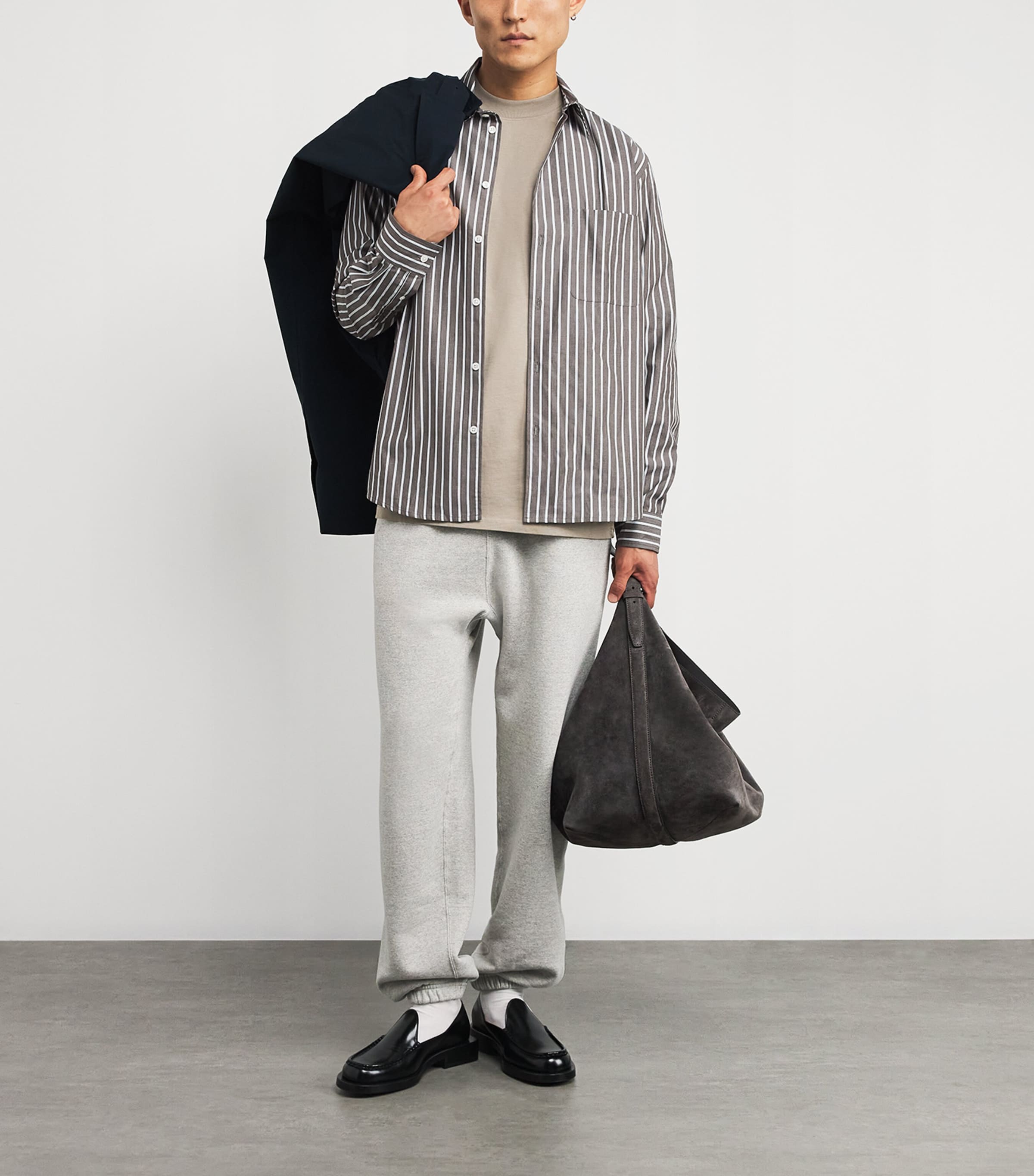 Cotton Stripe Shirt BROWN ST Image 2