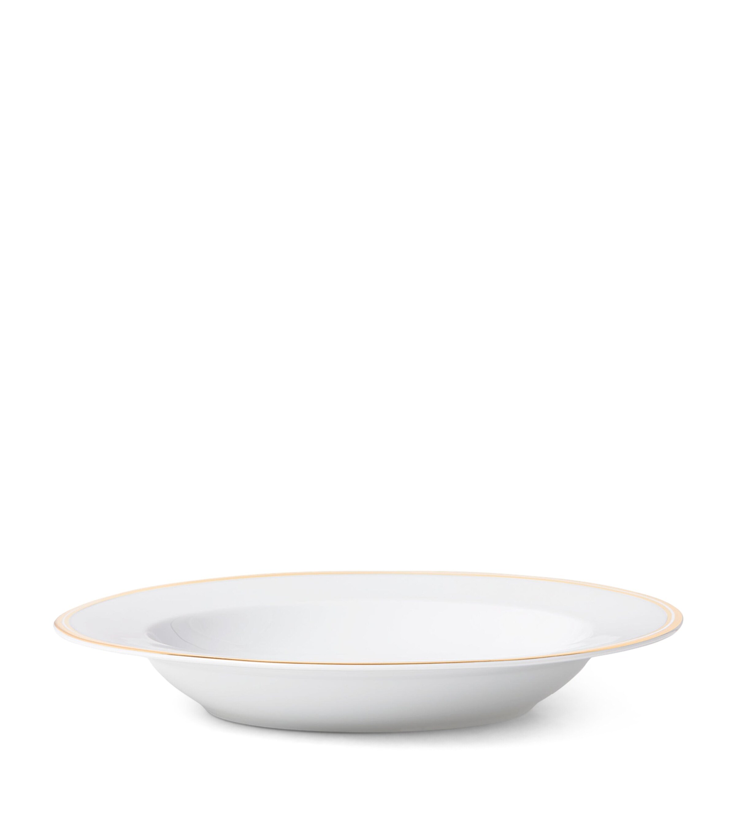 Ralph Lauren Home Porcelain Wilshire Soup Bowl (23cm) Gold/white Image 3