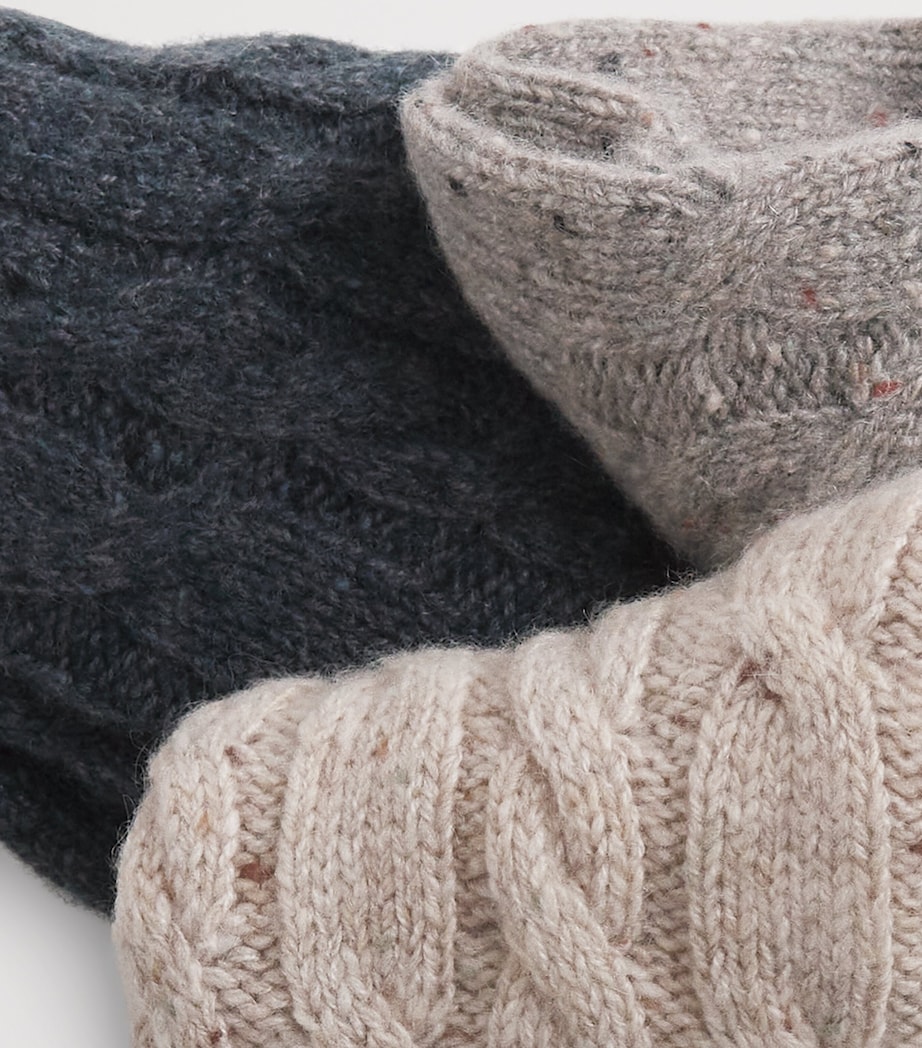 Cashmere-Blend Bed Socks Gift Set (Pack of 3) MULTI Image 3