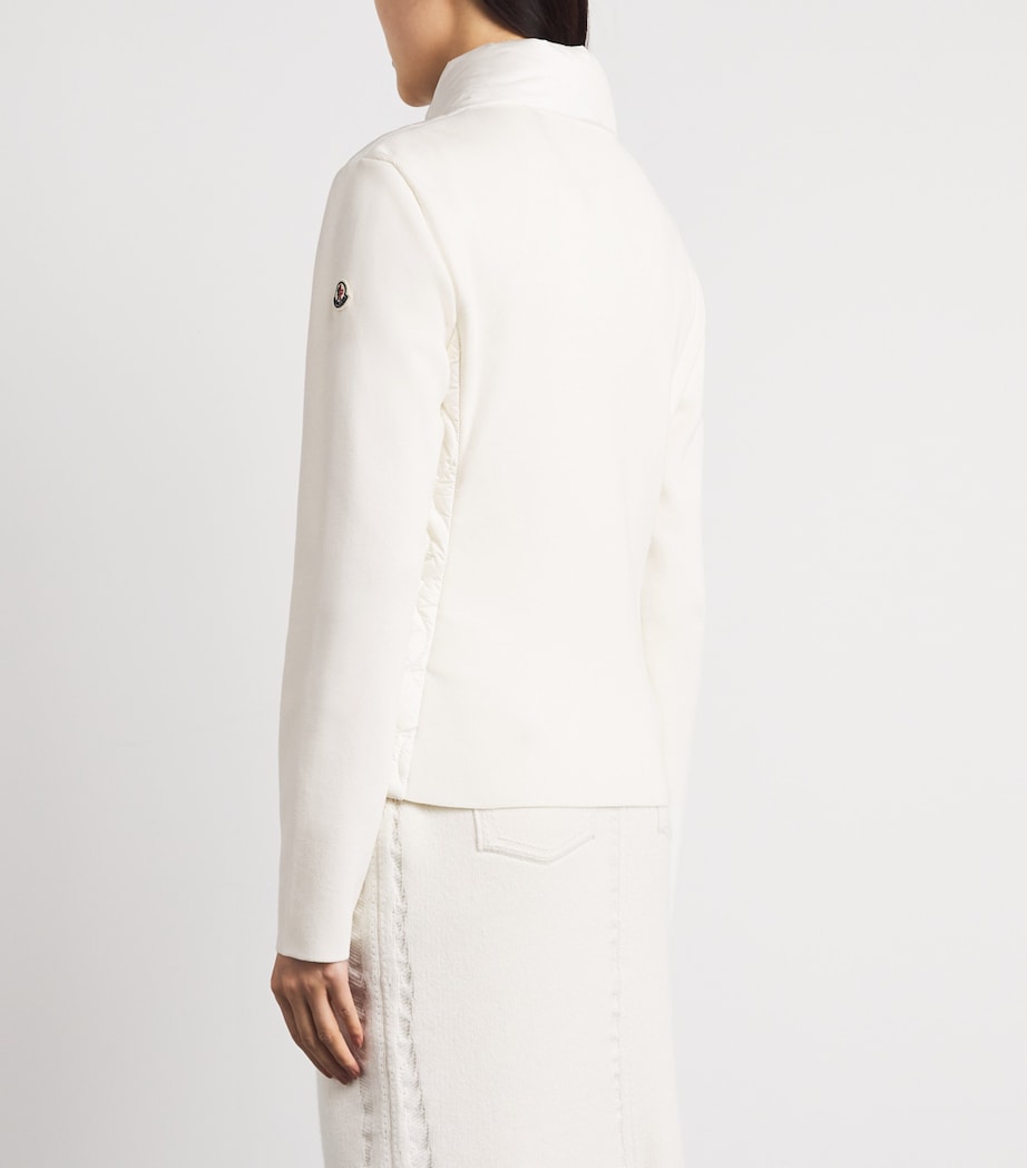 Moncler Womens Cotton Quilted Hybrid Cardigan Image 5