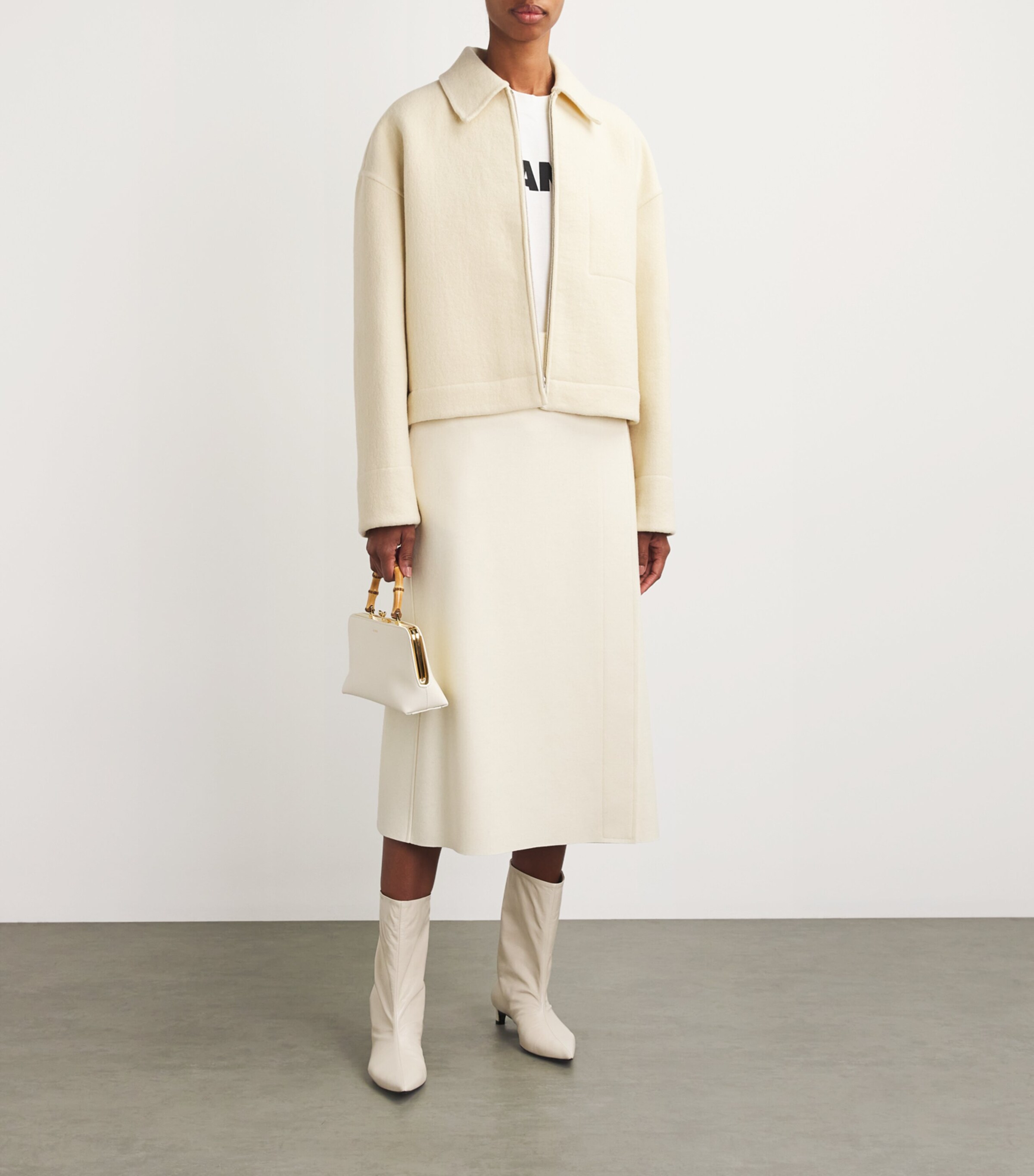 VIP【関税送料無料】希少 Jil Sander Wool Skirt Black Leather sneakers | JIL SANDER | NET-A-PORTER