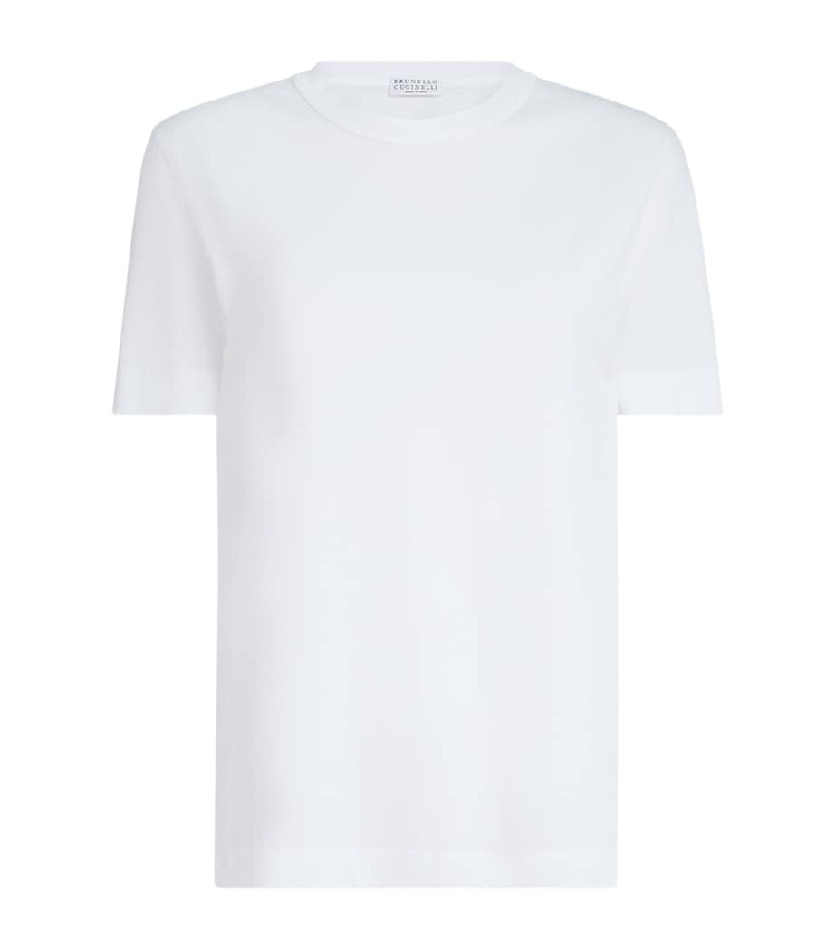 Brunello Cucinelli Womens Cotton Crew-Neck T-Shirt Image 1