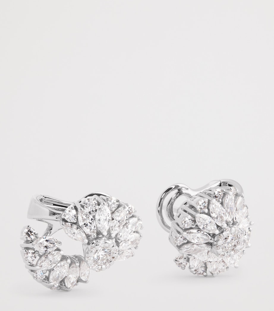 White Gold and Diamond Y-Couture Stud Earrings WHITE GOLD Image 3
