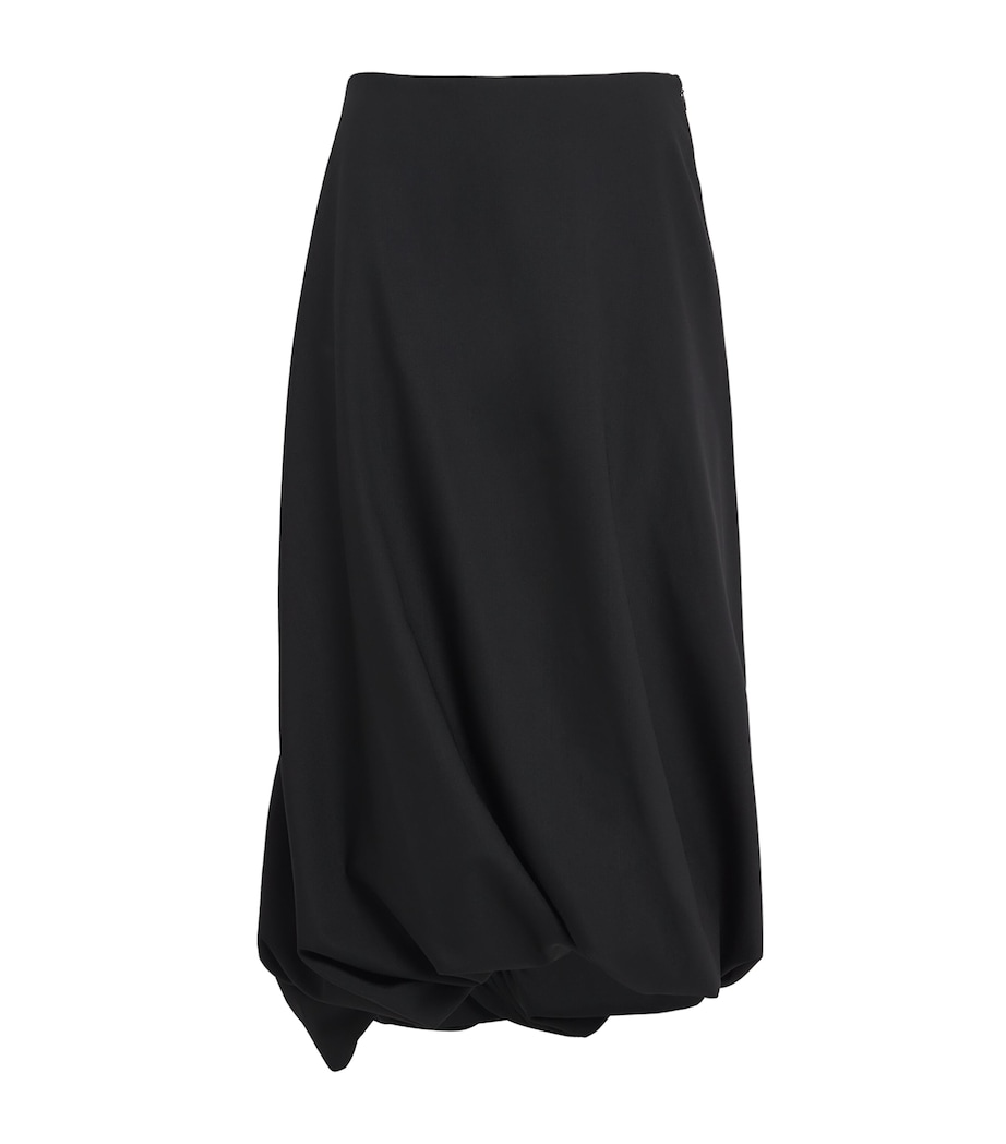 Róhe Womens Twisted Midi Skirt Black Image 1