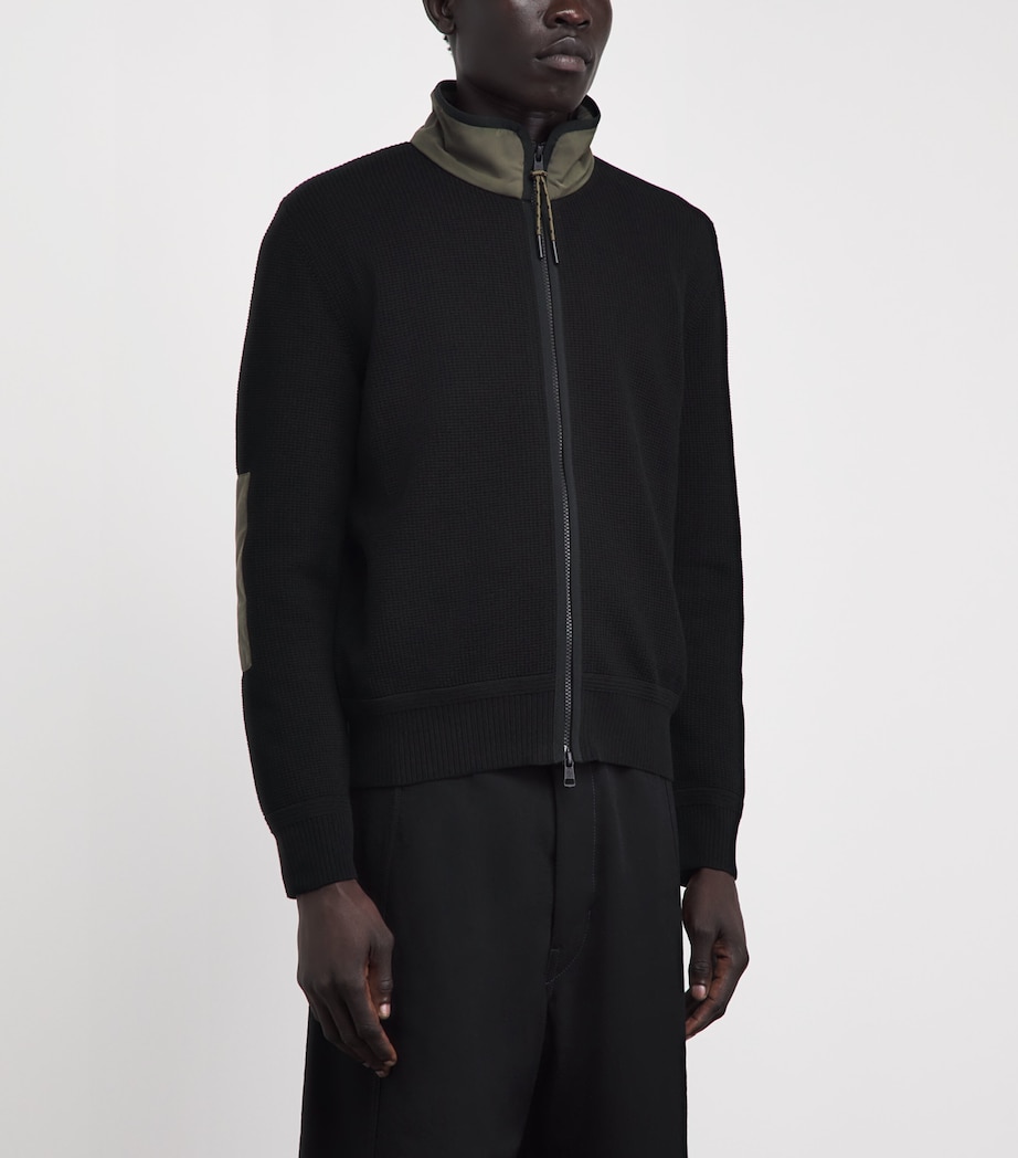 Moncler Mens Cotton Zip-Up Cardigan Image 4