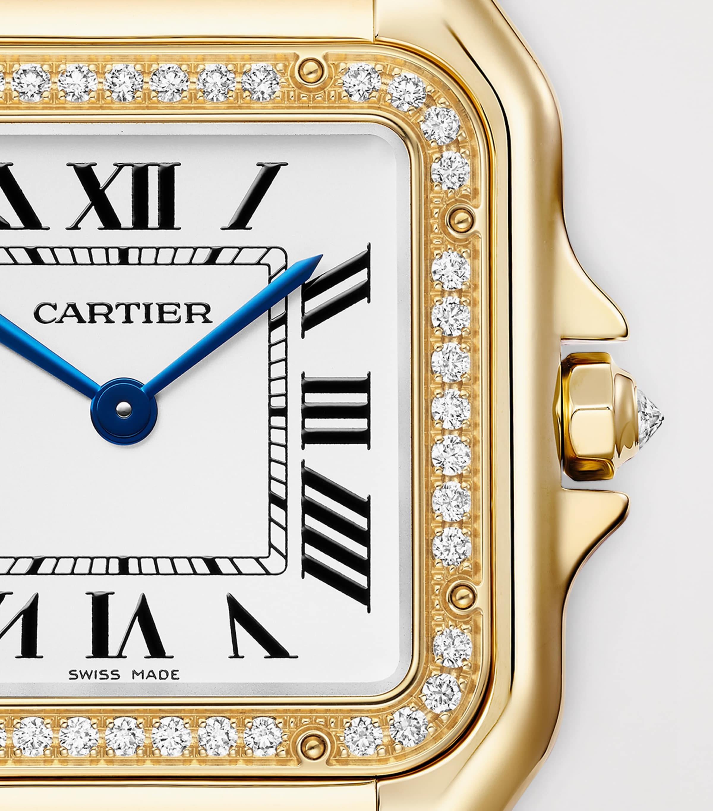 Cartier Medium Yellow Gold and Diamond Panthère de Cartier Watch Silvered Image 7