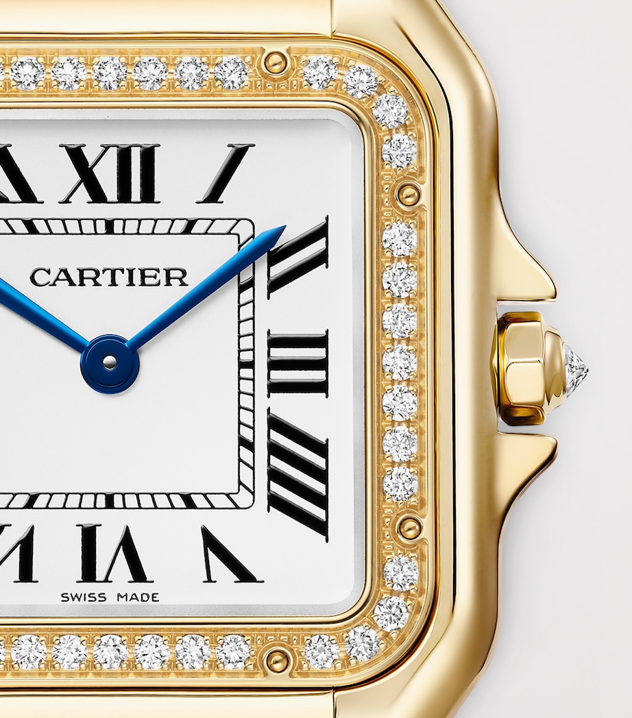 Cartier Medium Yellow Gold and Diamond Panthère de Cartier Watch Silvered Image 7