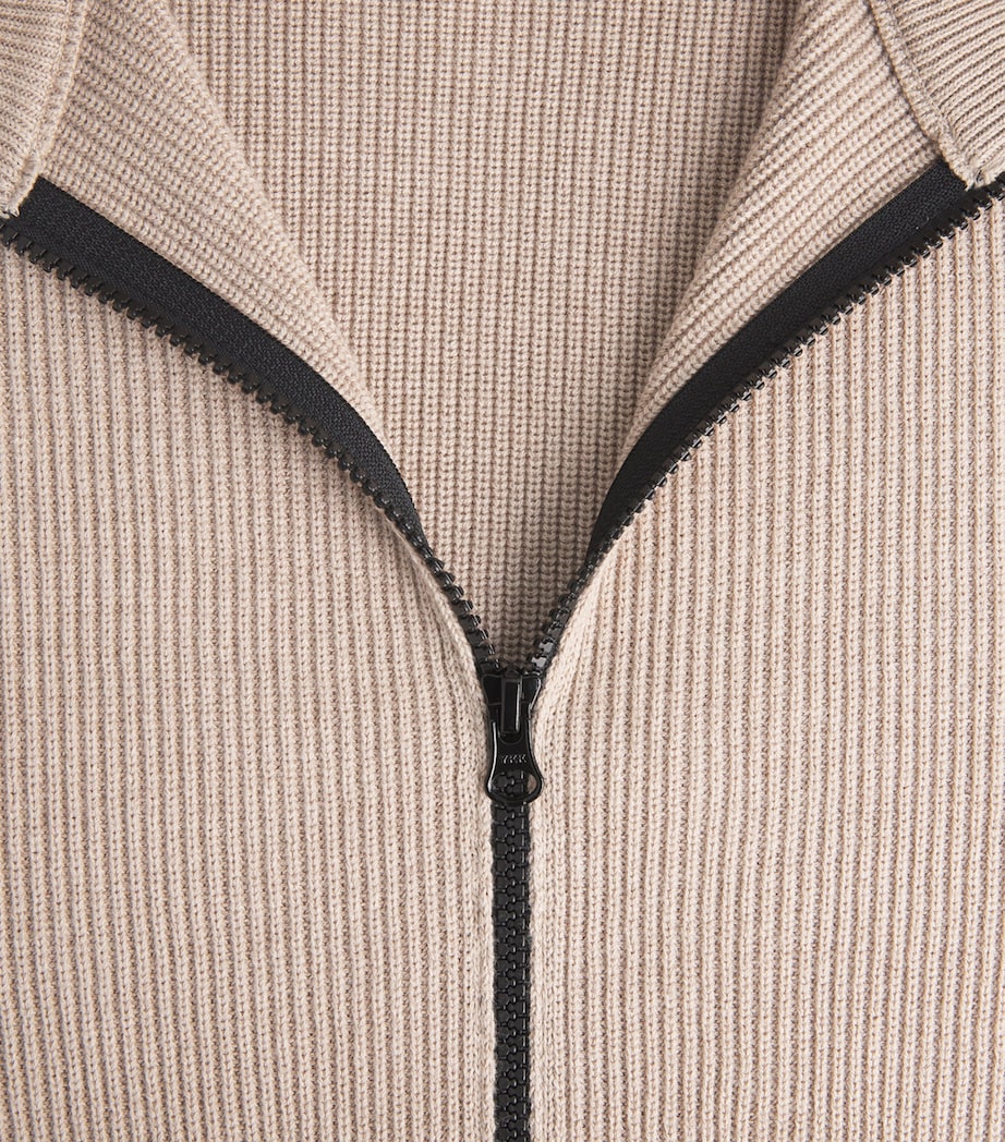 Organic Cotton Zip-Up Sweater V0M9A Image 5