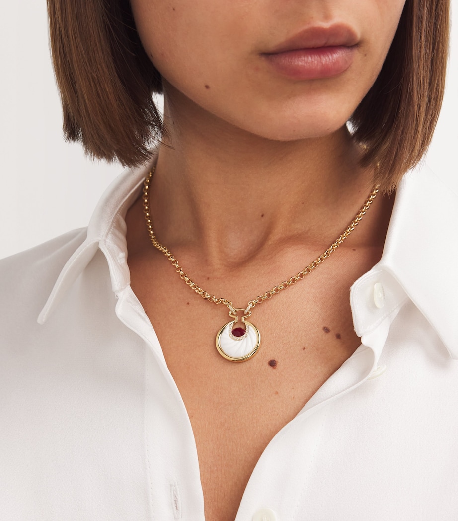 Yellow Gold, Diamond and Onyx Circus Lot N*91 Necklace YELLOW GOLD Image 2