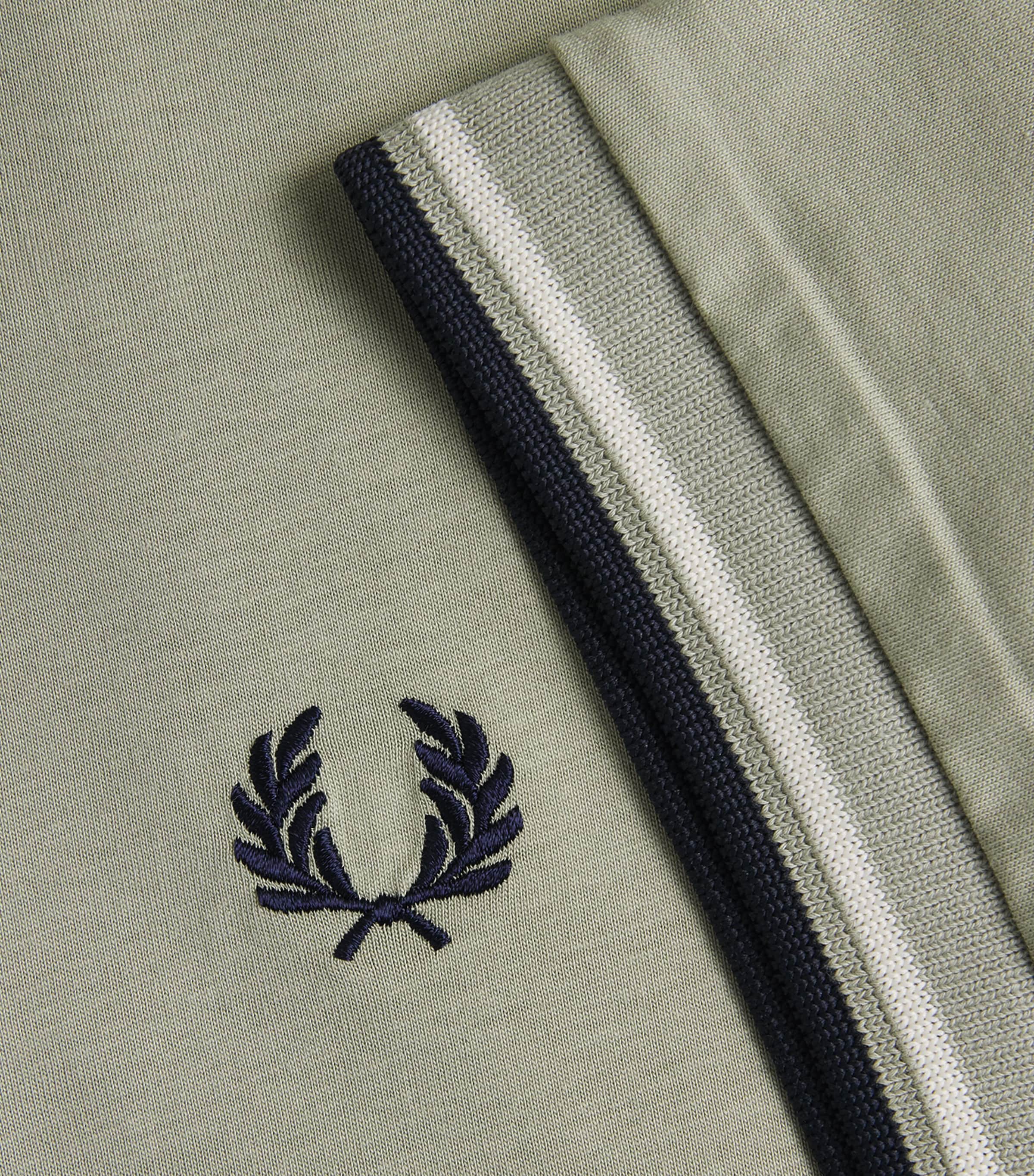 Fred Perry Mens Cotton Twin Tipped T-Shirt Seagrs/ecr/dkair Image 6