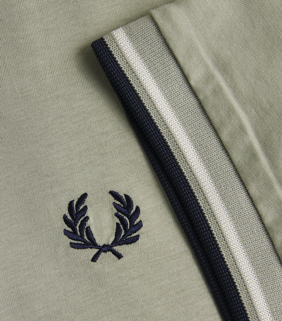 Fred Perry Mens Cotton Twin Tipped T-Shirt Seagrs/ecr/dkair Image 6