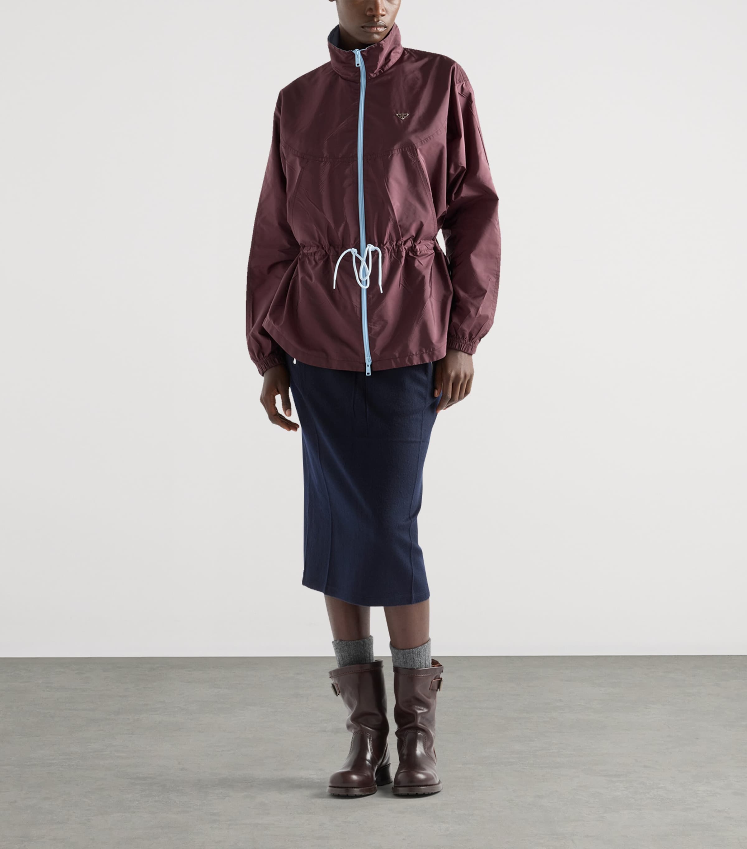 Re-Nylon Drawstring-Waist Jacket F0403 Image 2