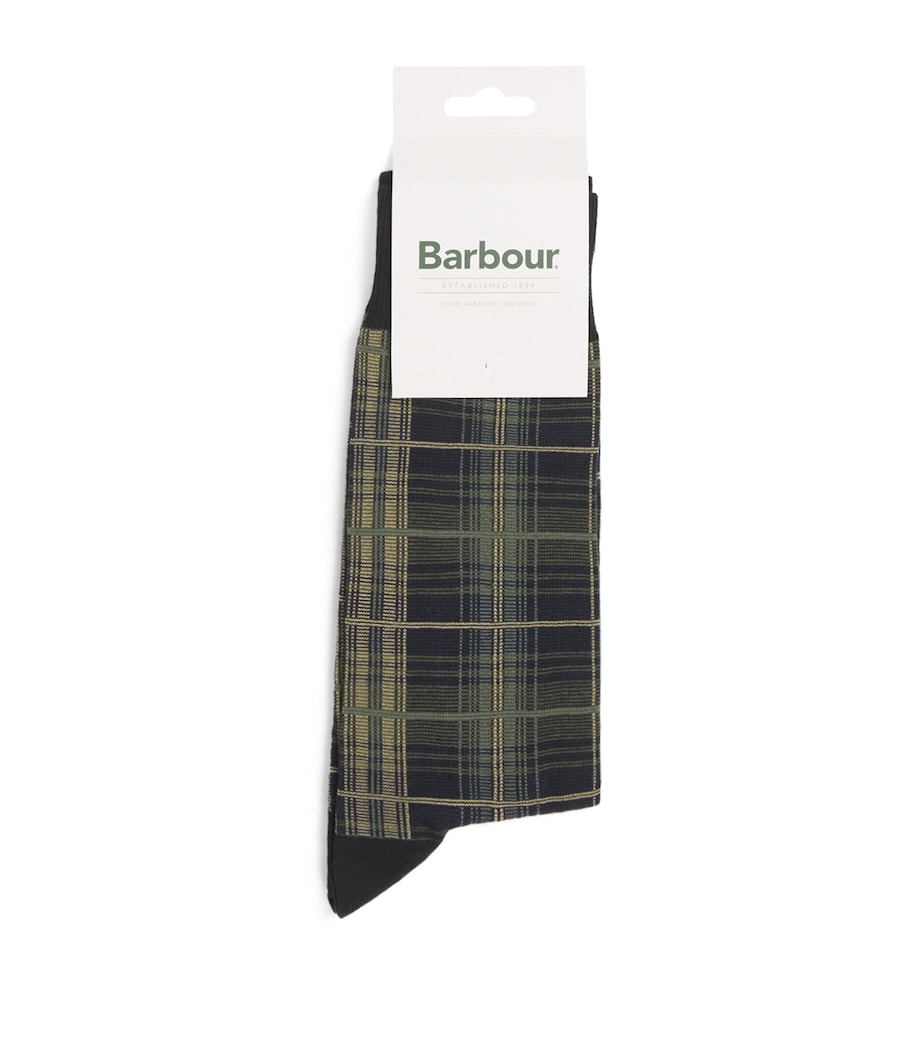 Barbour Mens Stretch-Cotton Blyth Socks Olive Night Image 1