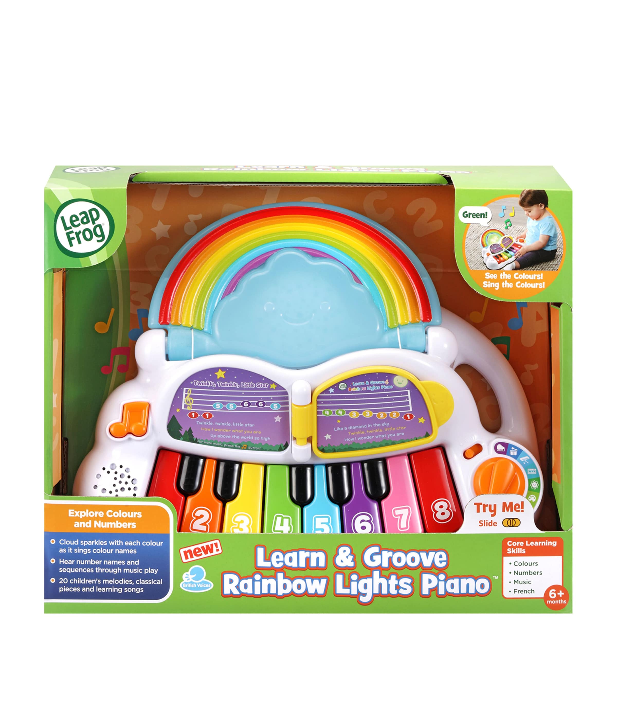 Learn and Groove Rainbow Lights Piano MULTI Image 1