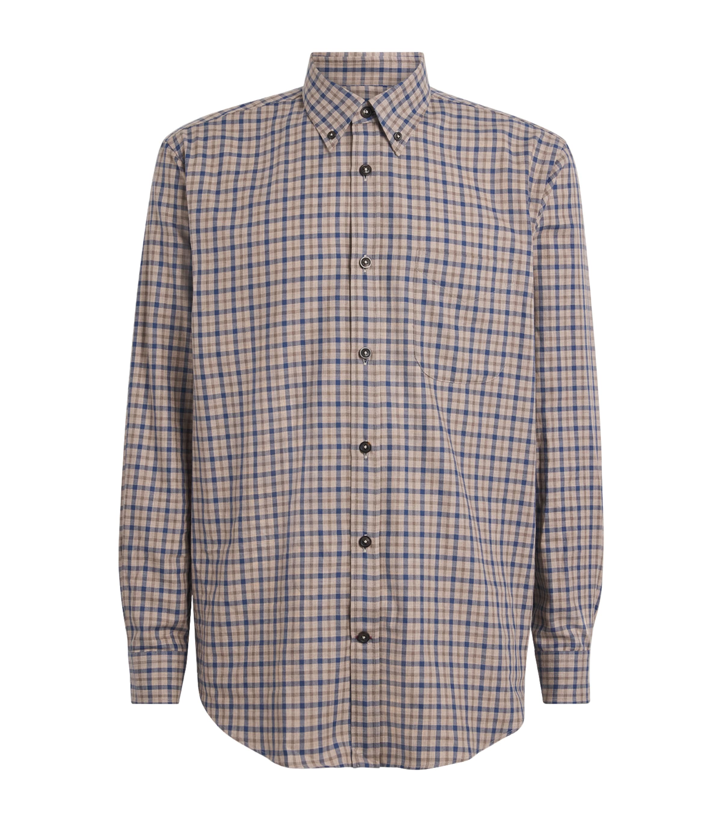 Cotton Check Shirt DOVE Image 1