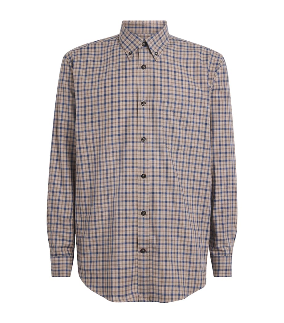 Cotton Check Shirt DOVE Image 1