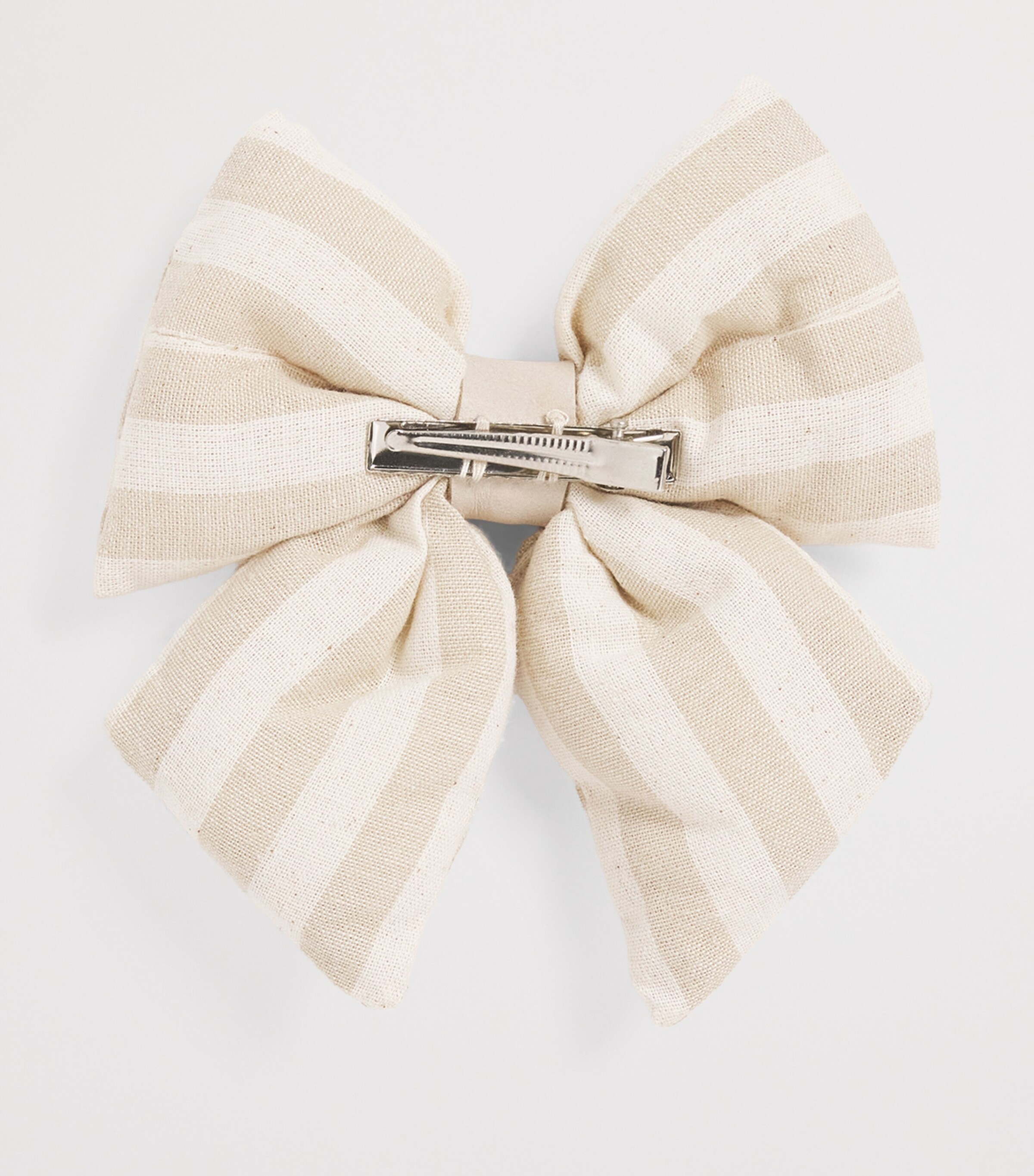 Donsje Beige Linen Klasina Bow Hair Clip Harrods AU