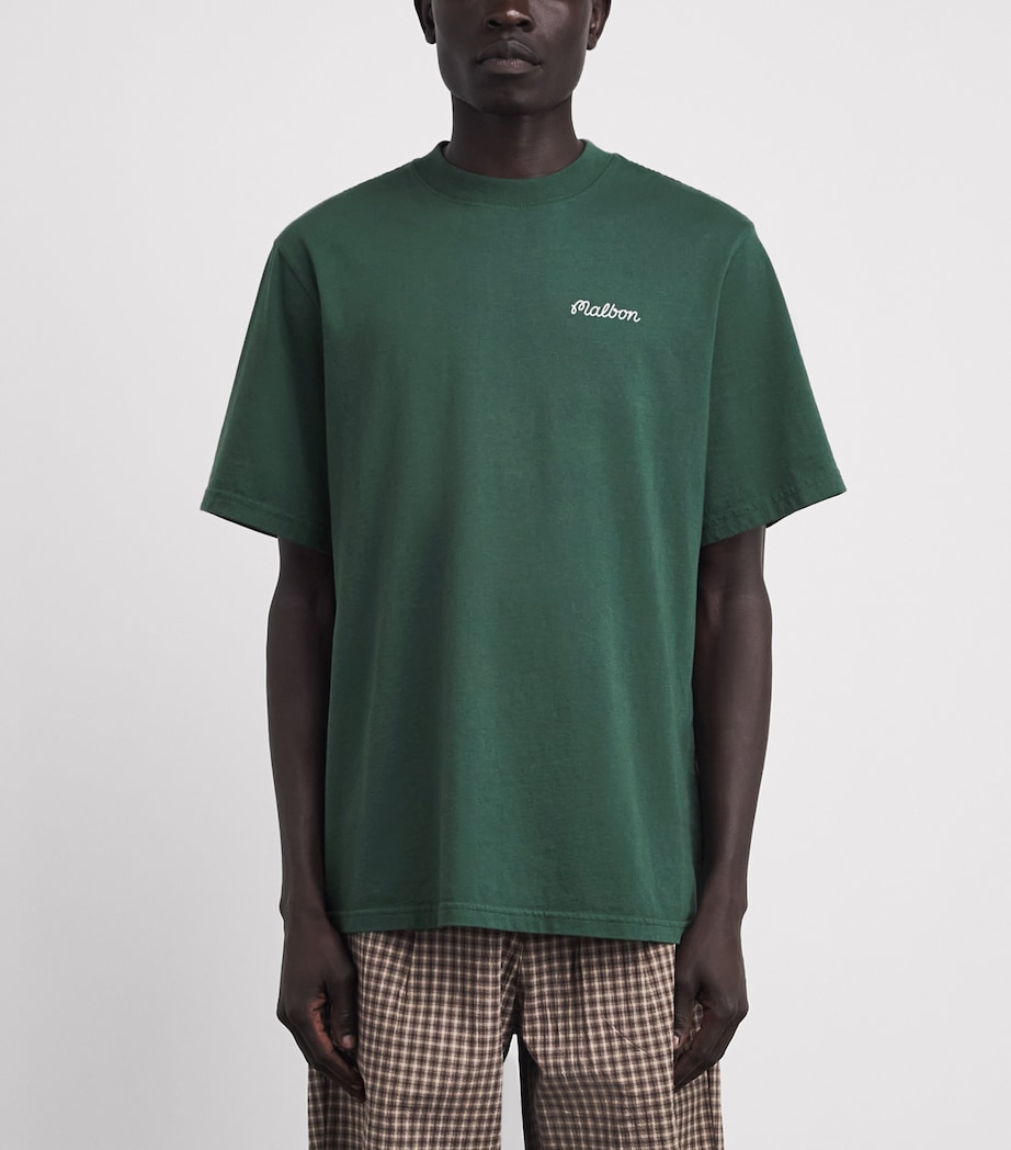 Malbon Mens Cotton Bermuda Baldwin T-Shirt Forest Green Image 4