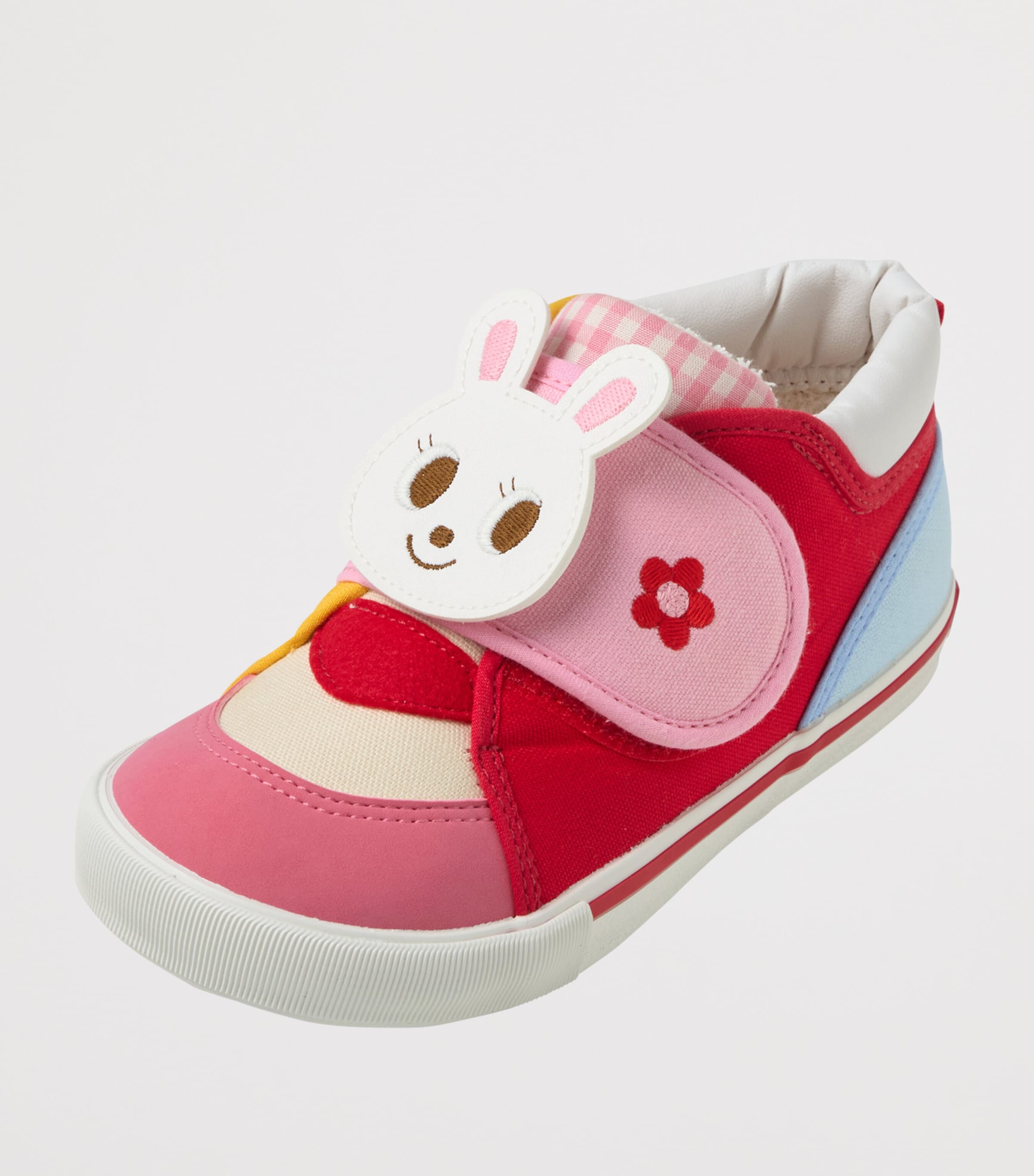 Miki House Cotton-Blend Bunny Appliqué Sneakers Image 4