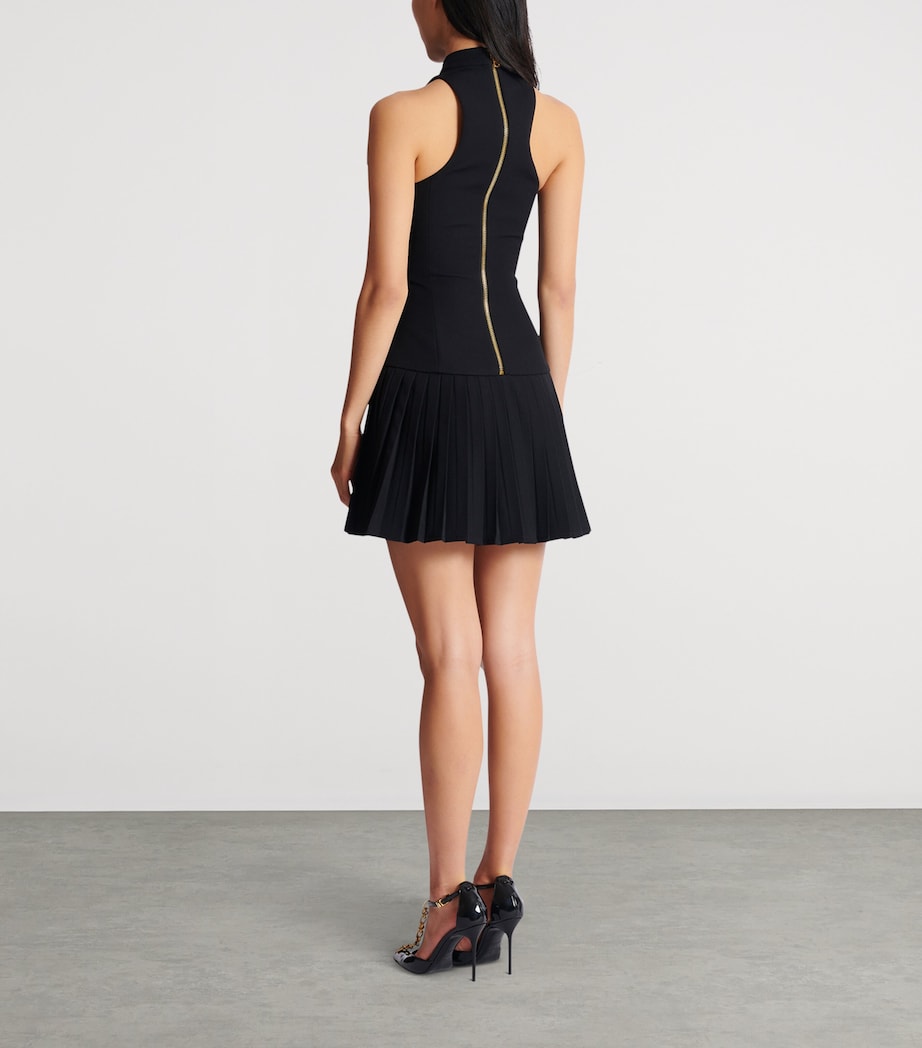 Virgin Wool Belt-Detail Mini Dress 0PA NOIR Image 8