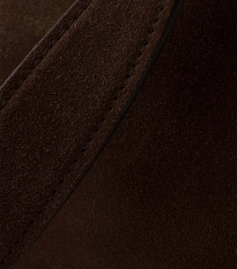 Prada Womens Medium Suede Aimée Shoulder Bag Brown Image 5