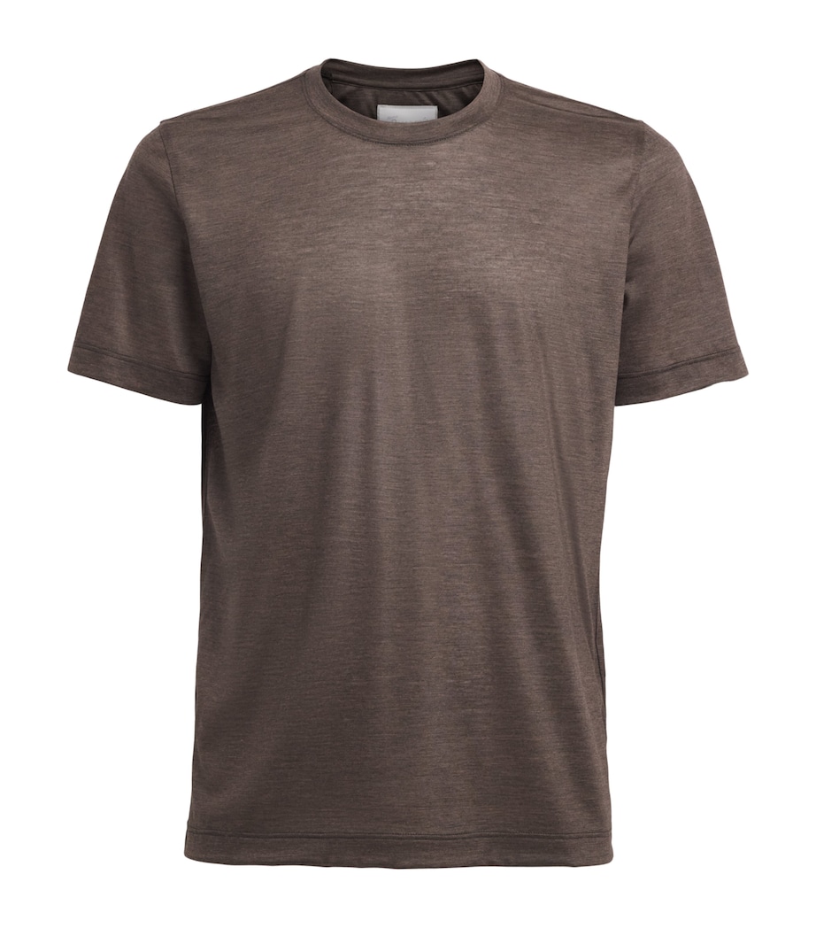 Marco Pescarolo Womens Cashmere T-Shirt Brown Image 1