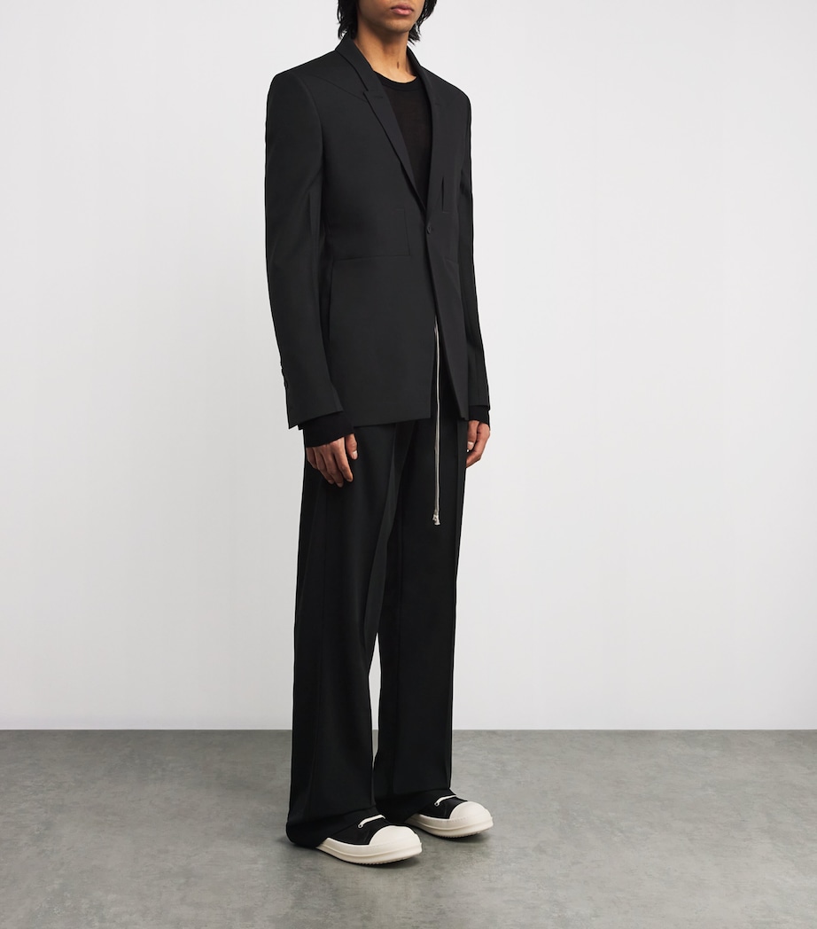 Rick Owens Mens Virgin Wool Fog Blazer Image 2