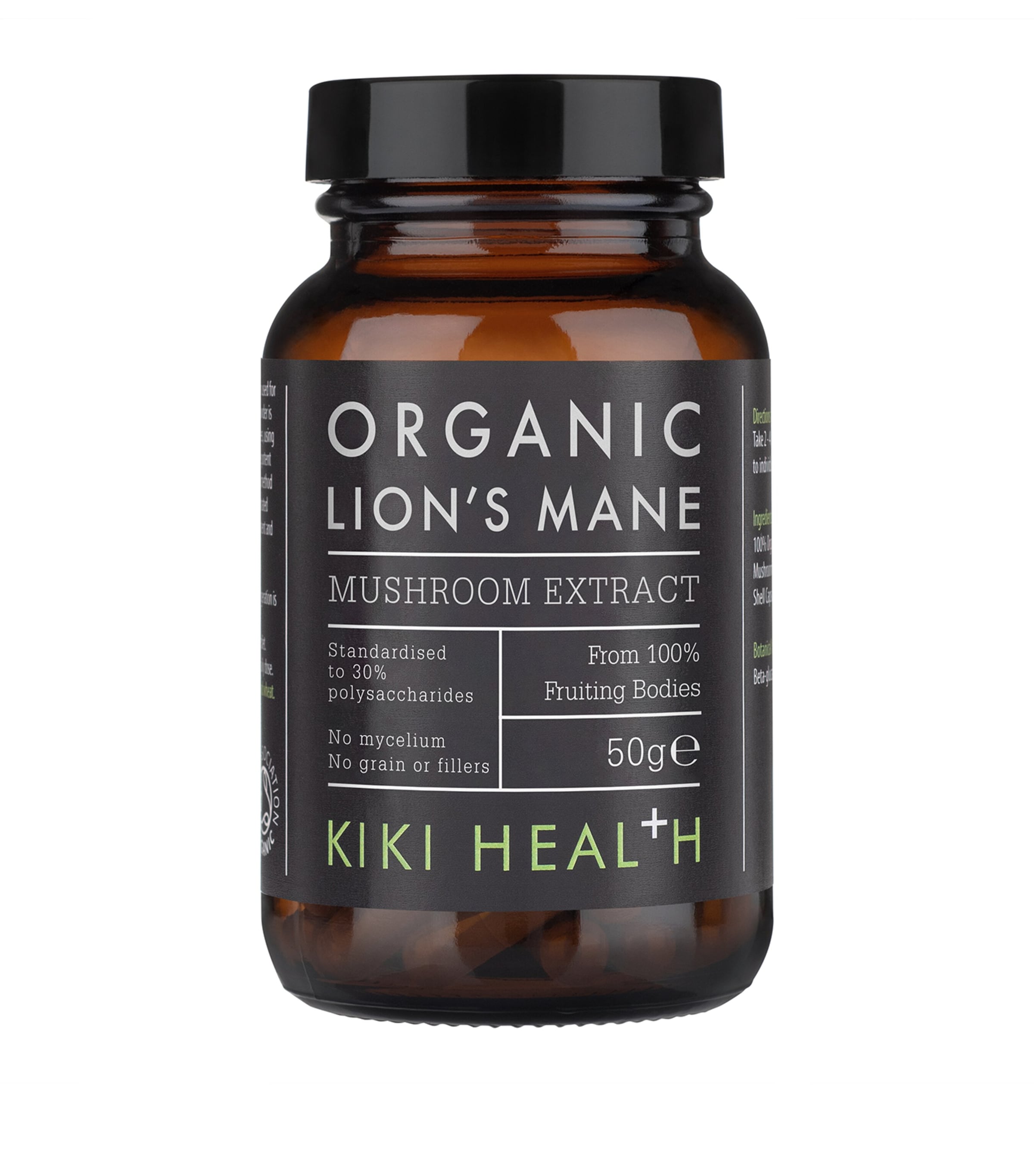 Kiki Heal+h Organic Lion's Mane Extract Powder In White