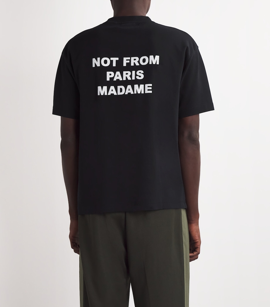 Cotton Slogan T-Shirt BLACK Image 4