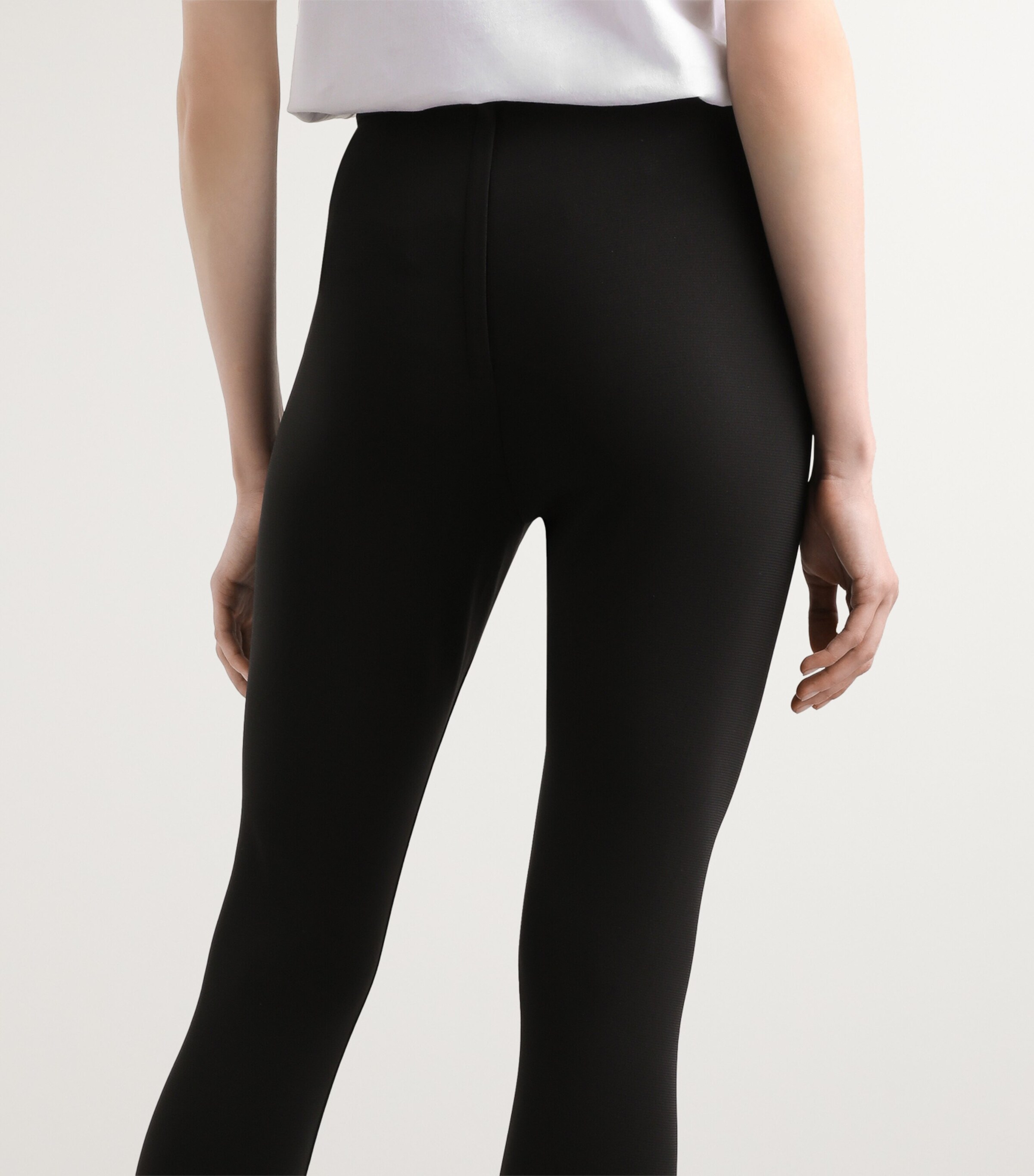 Silk Skinny Trousers N0000-BLACK Image 4