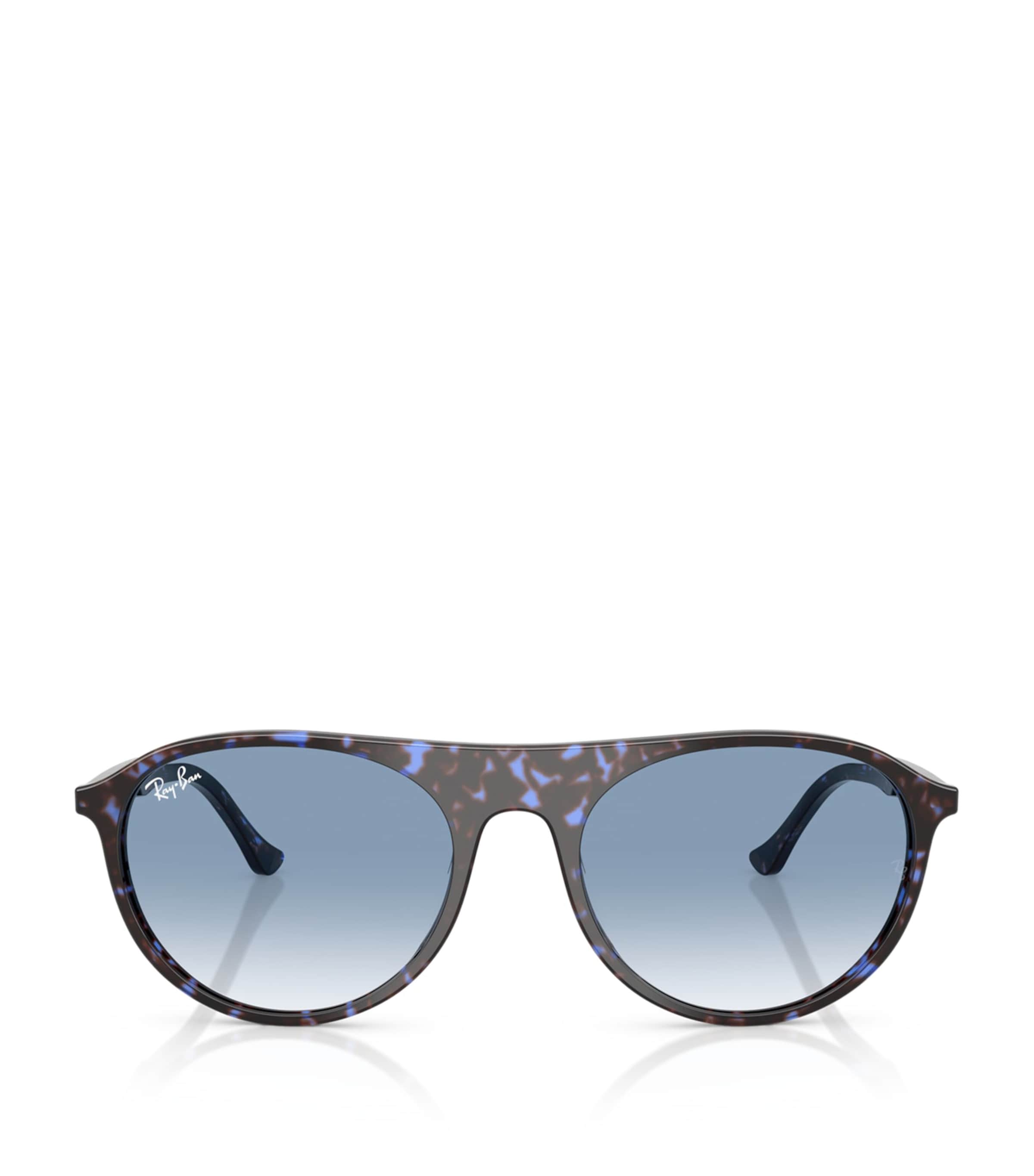 Ray-Ban RB2215 Rounded Square Sunglasses Blue Image 1