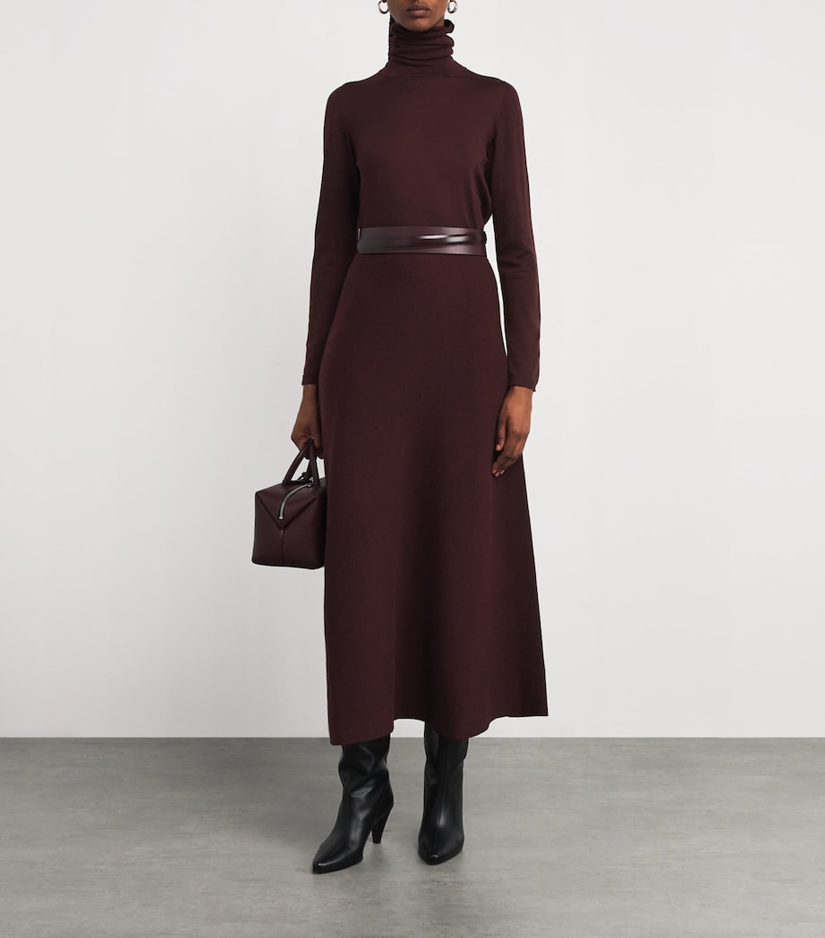 Virgin Wool Rollneck Sweater CHERRY Image 2