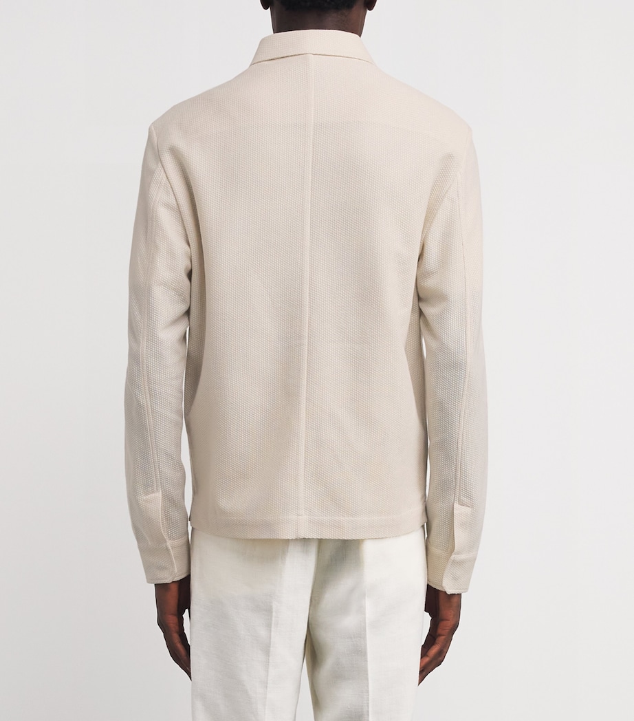 Collared Bomber Jacket Z0913 AVORIO Image 4