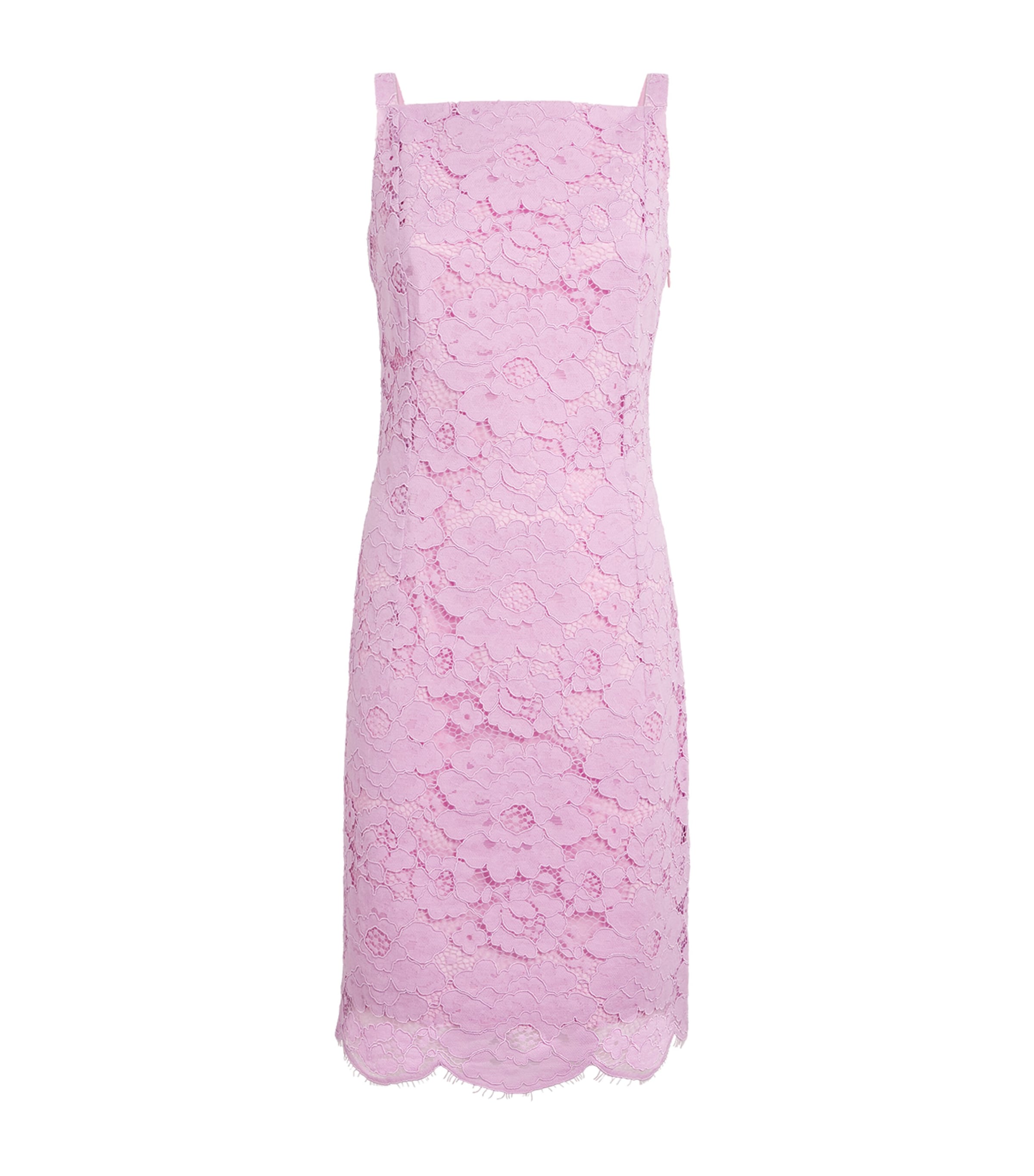 Patou Womens Lace Sleeveless Mini Dress Pink Parfait Image 1