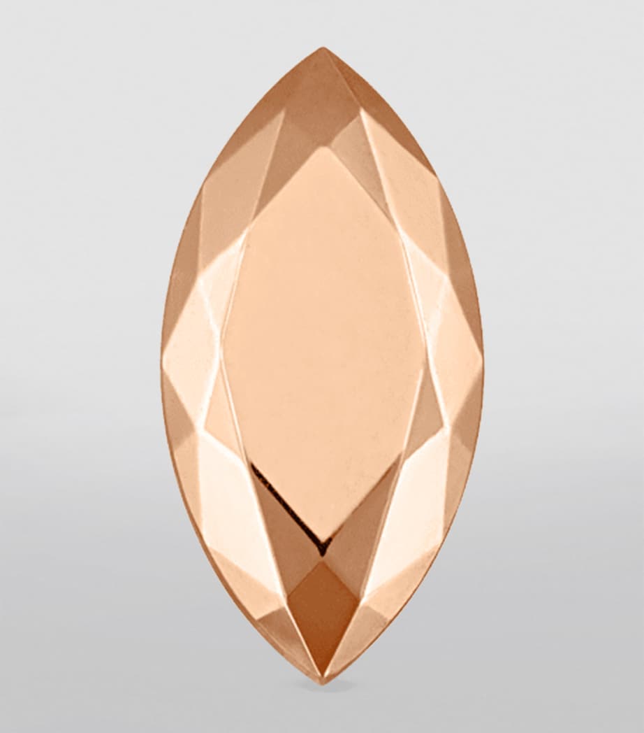 Faceted Marquise Threaded Stud Single Earring (5.5mm) ROSE GOLD Image 3