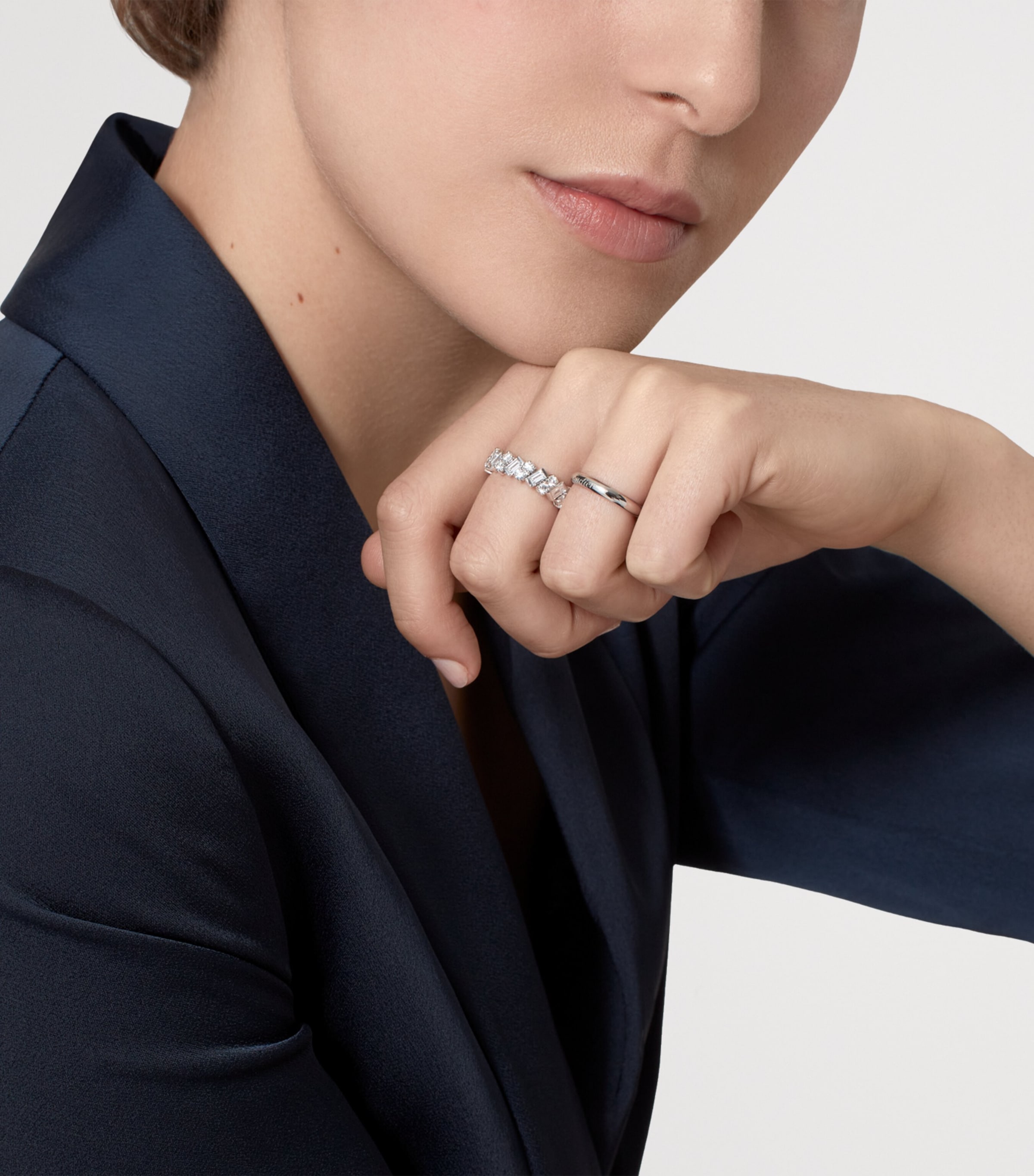 Cartier Platinum C de Cartier Wedding Band (3mm) Platinum Image 2