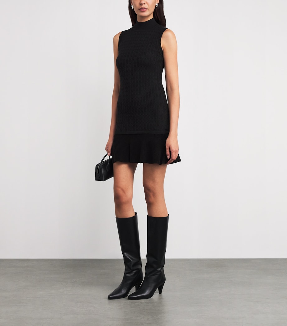 Wool-Blend Rollneck Mini Dress BLACK Image 2