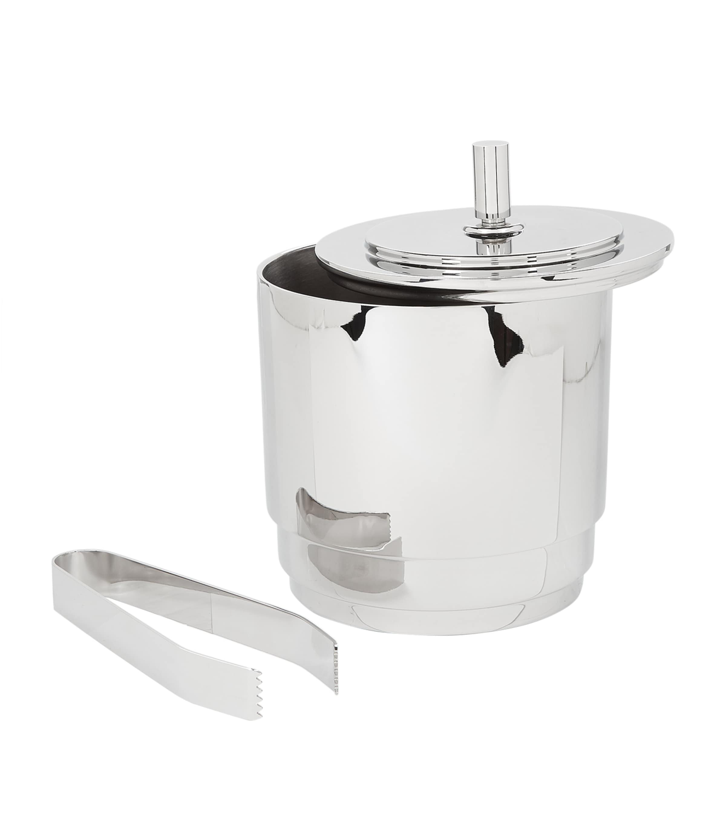 Manhattan Ice Bucket With Tongs SILVER Image 2