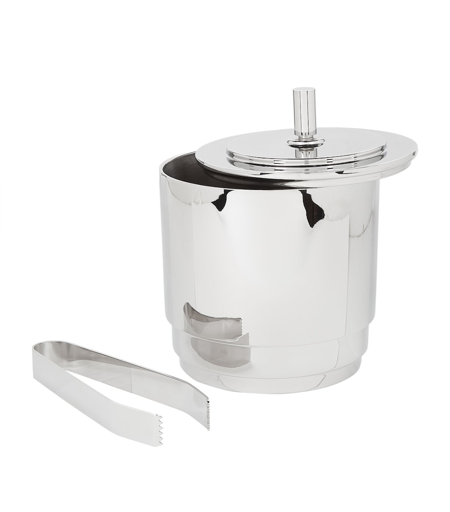 Manhattan Ice Bucket With Tongs SILVER Image 2