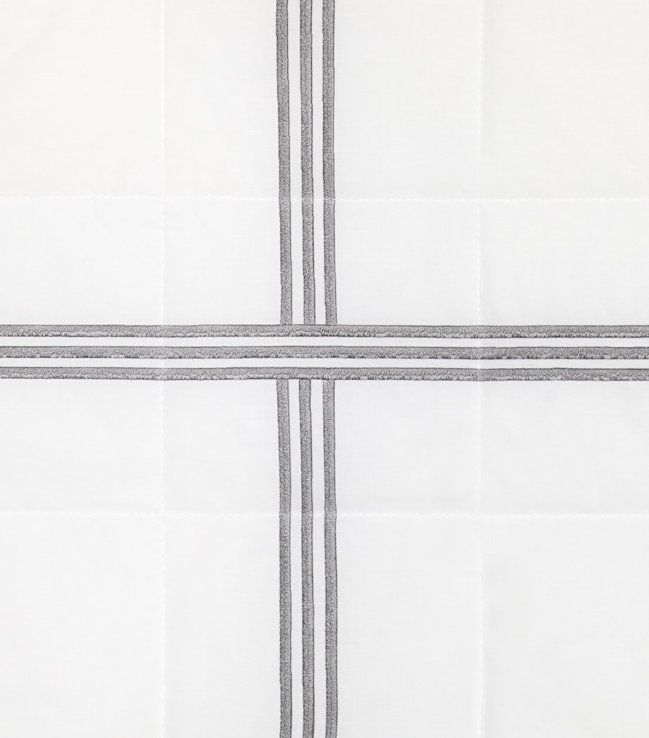 Tre Righe King Bedspread (240cm x 260cm) WHT/CHARCOAL Image 3