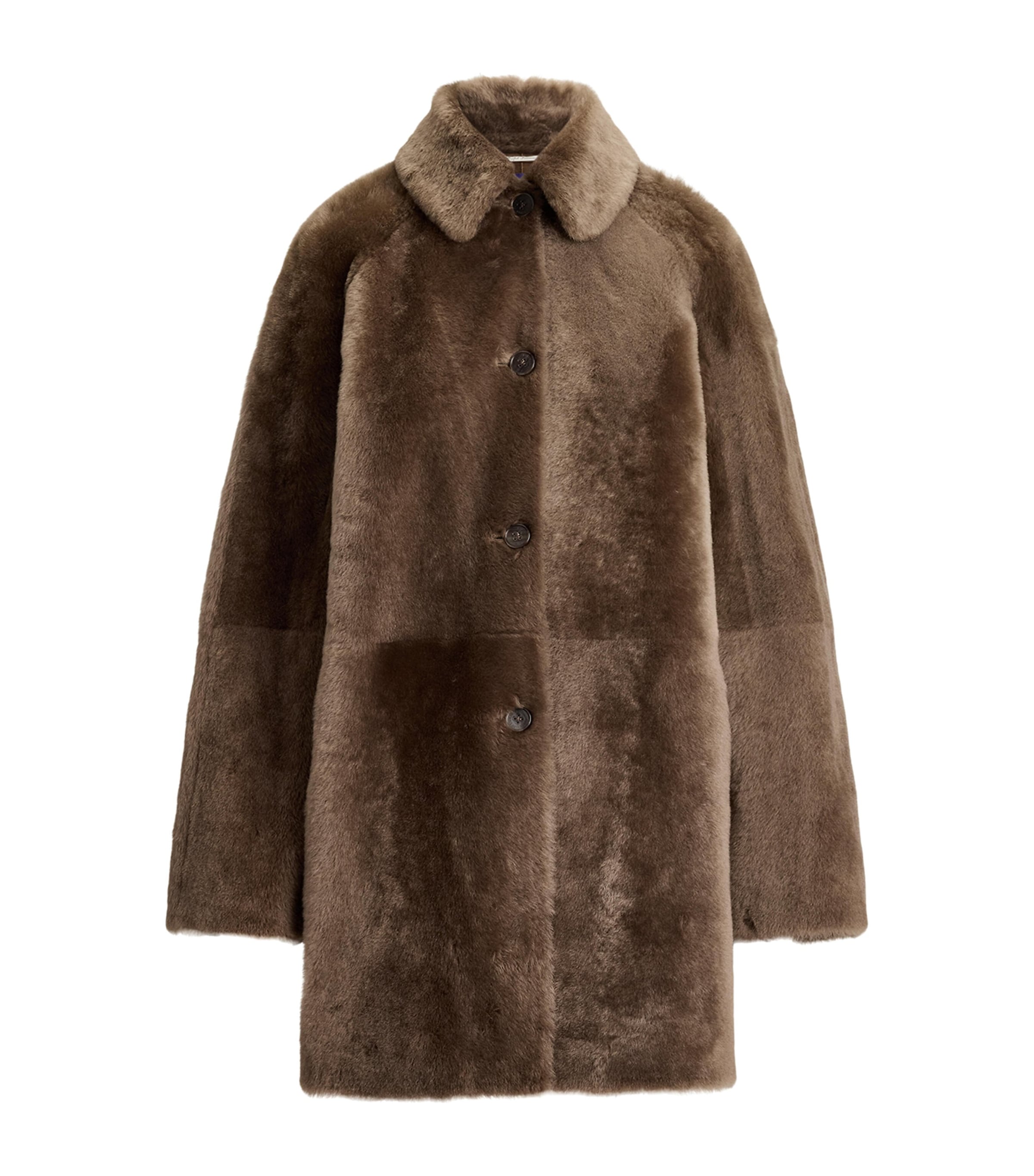 Ralph Lauren Collection Womens Lamb Shearling Janise Coat Portobello Image 1