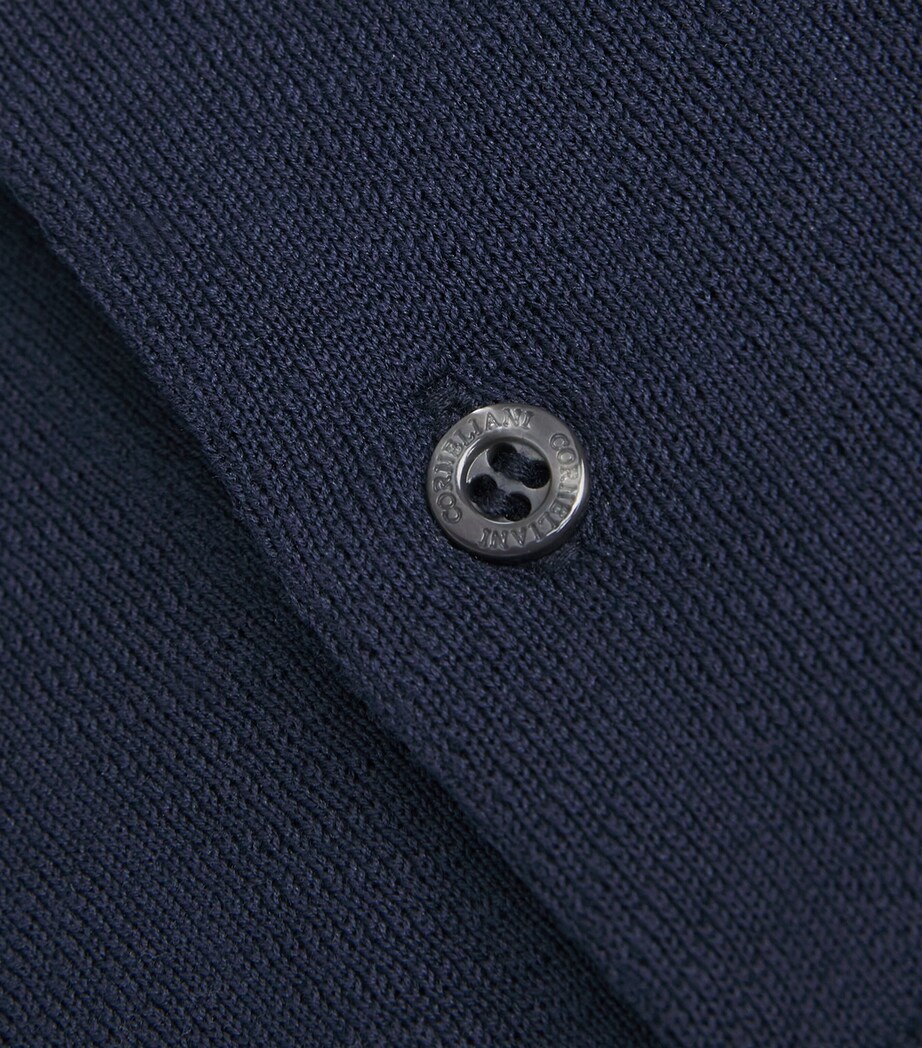 Cotton Jersey Polo Shirt 1 NAVY BLUE Image 5