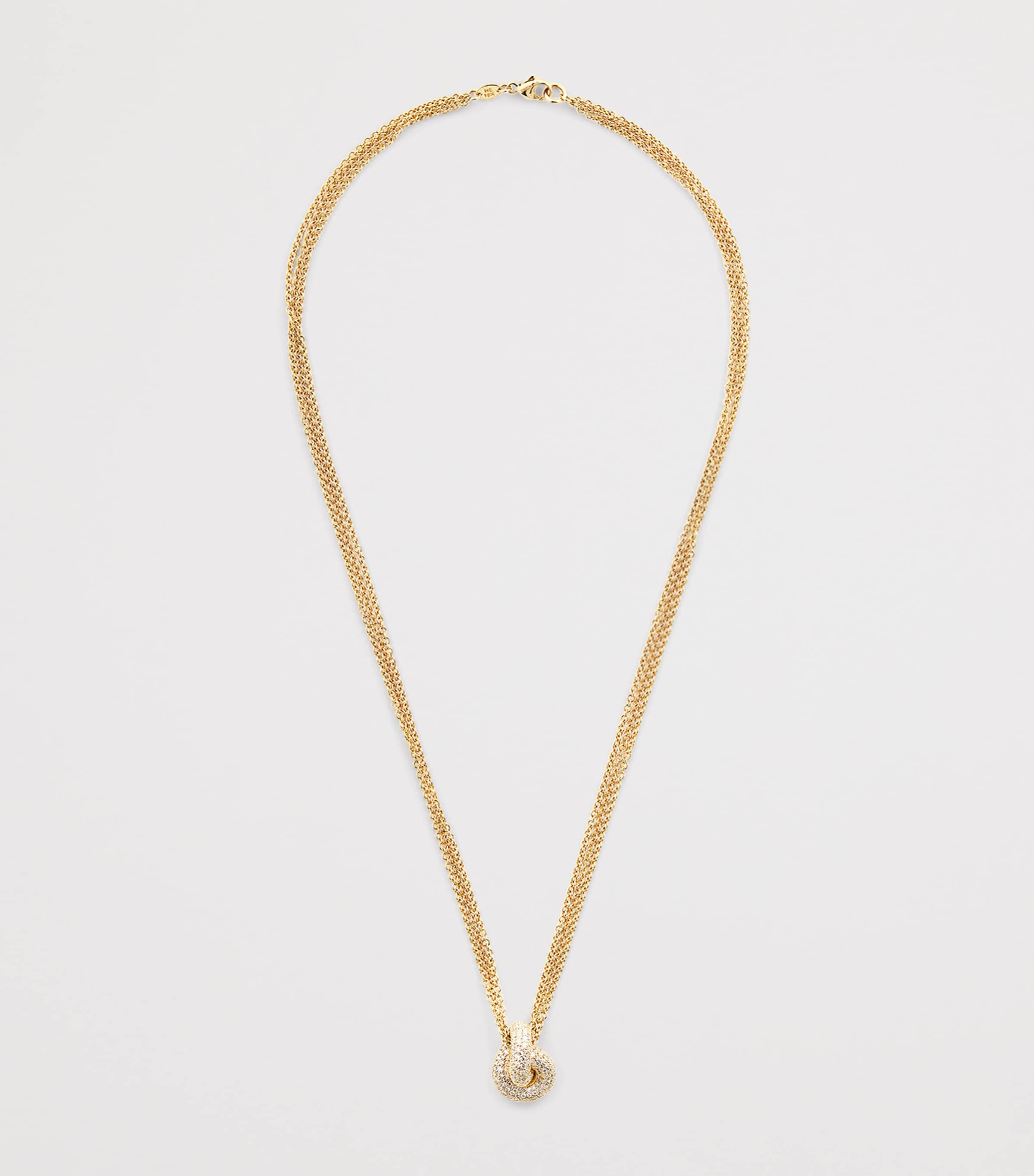 Yellow Gold and Diamond Legacy Knot Necklace YELLOW GOLD Image 3