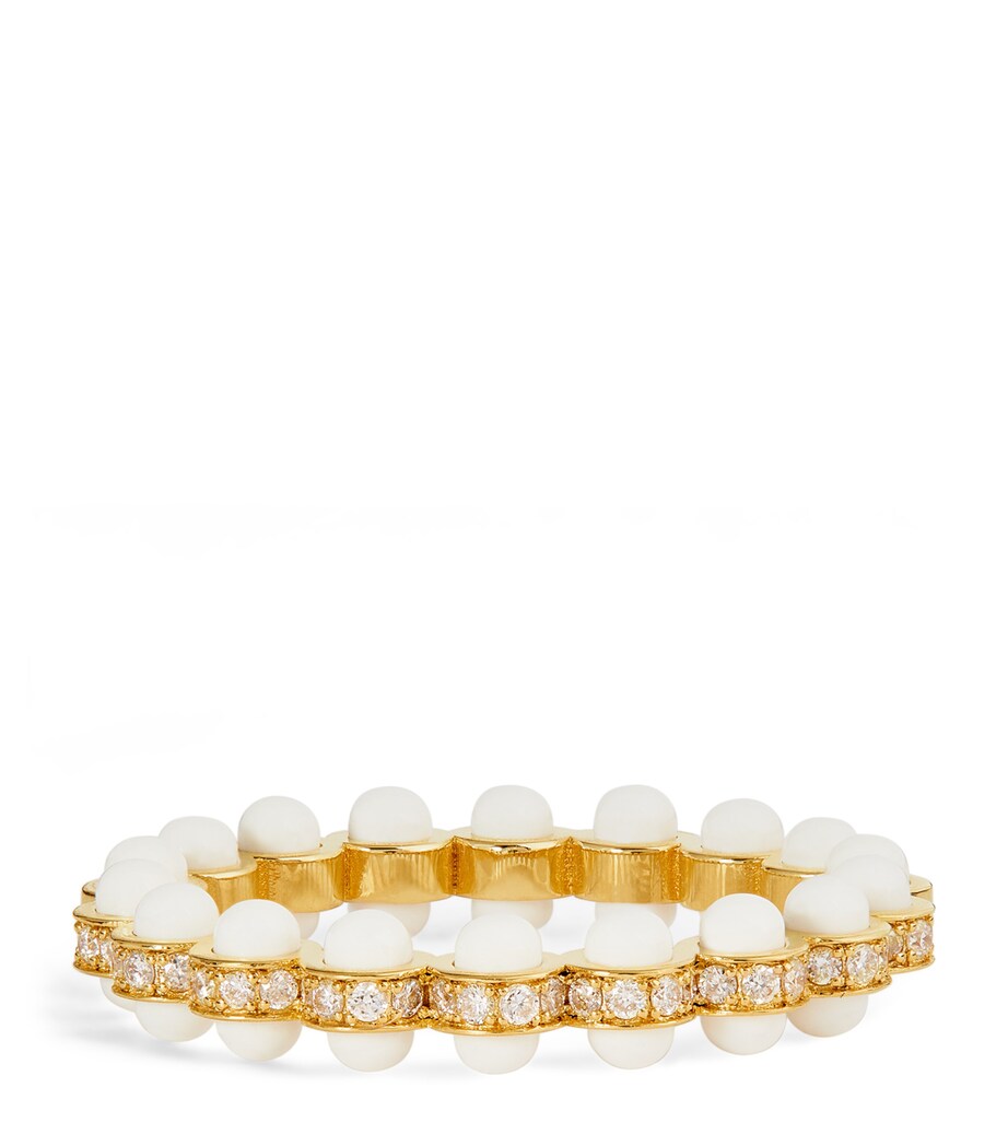 L'ATELIER NAWBAR Yellow Gold, Diamond and Enamel The Hydrogen Ring Yellow Gold Image 1