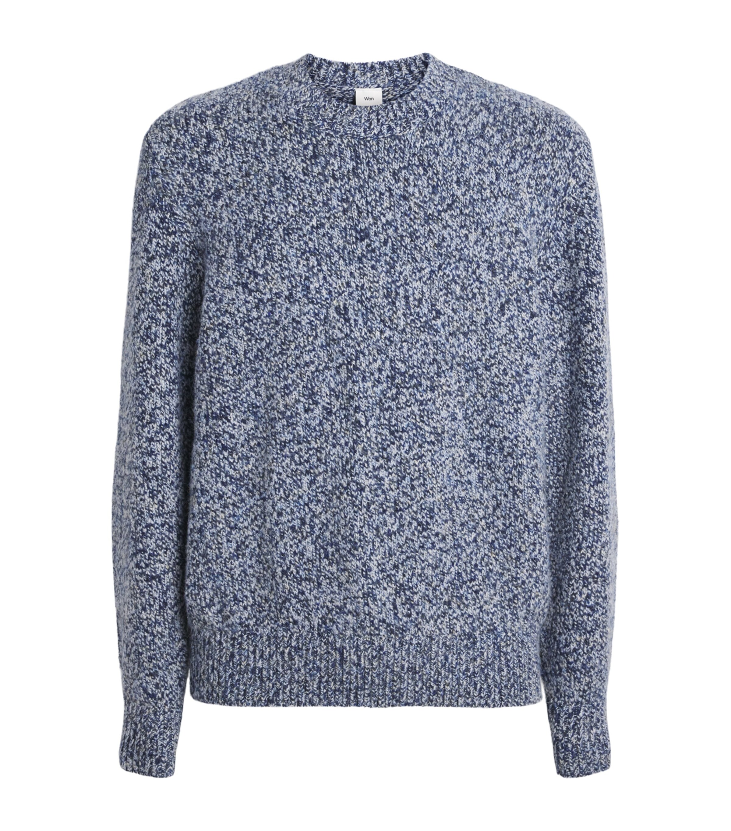Won Hundred Mens Twisted Yarn Knitted Sweater Blue Indigo Comb. Image 1